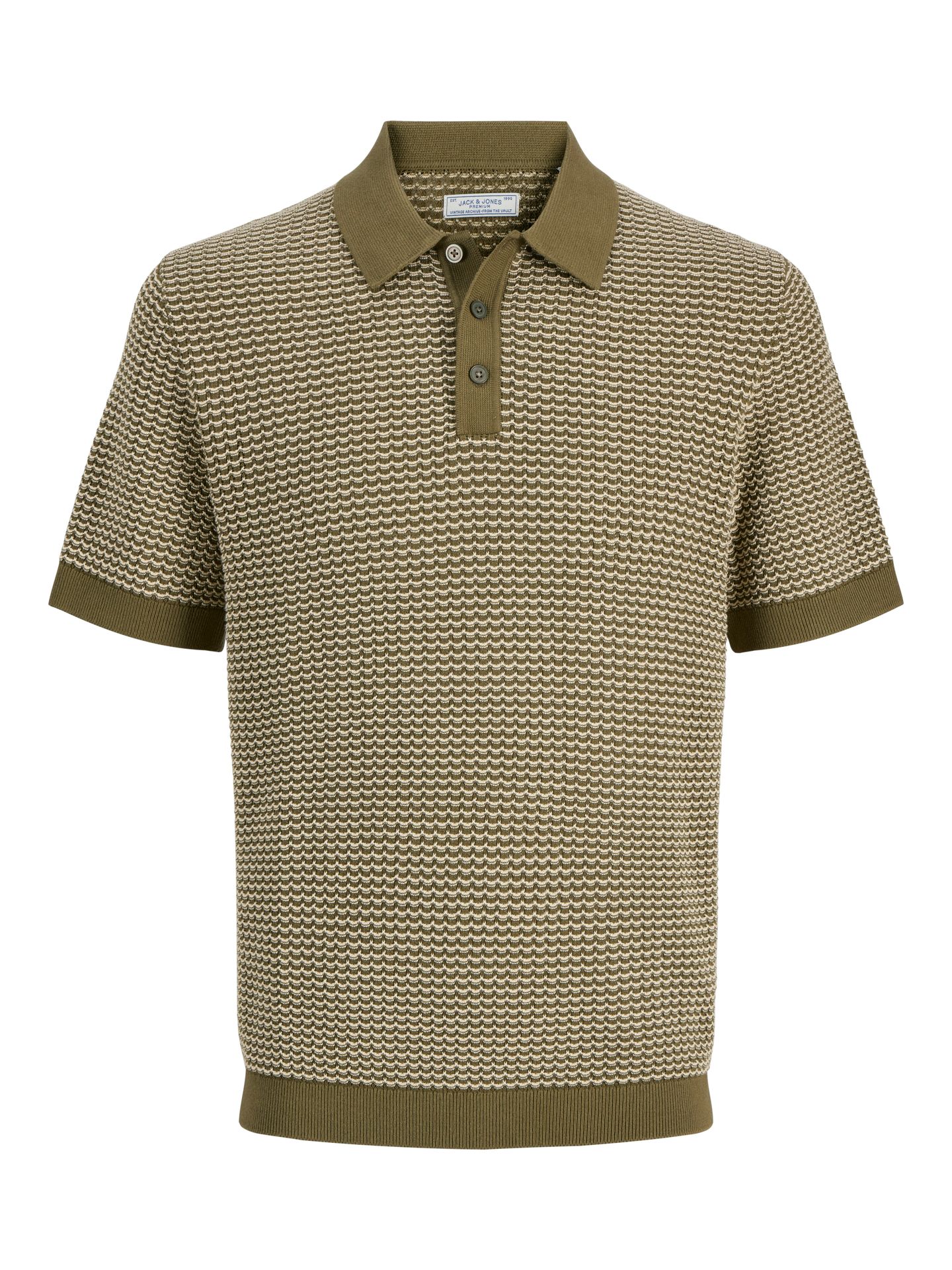 Jack & Jones JPRBLUKINGSLEY KNIT POLO SS LN Martini Olive/Twist 00117060-EKA26011400003314