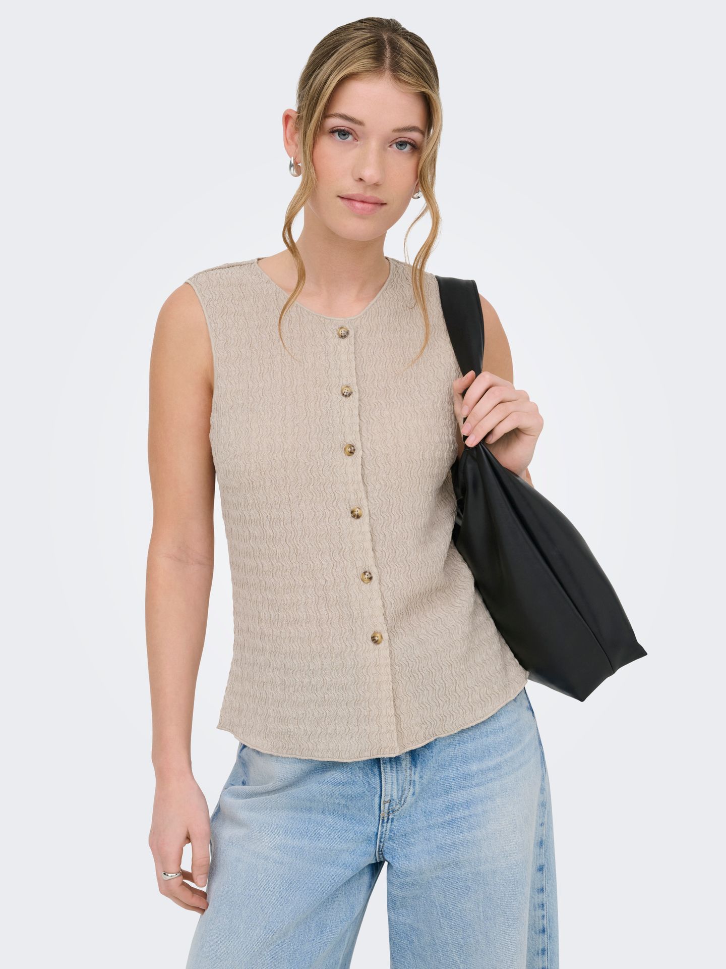 Only ONLILSE S/L STRUCTURE VEST JRS NOOS Silver Lining 2900163908015
