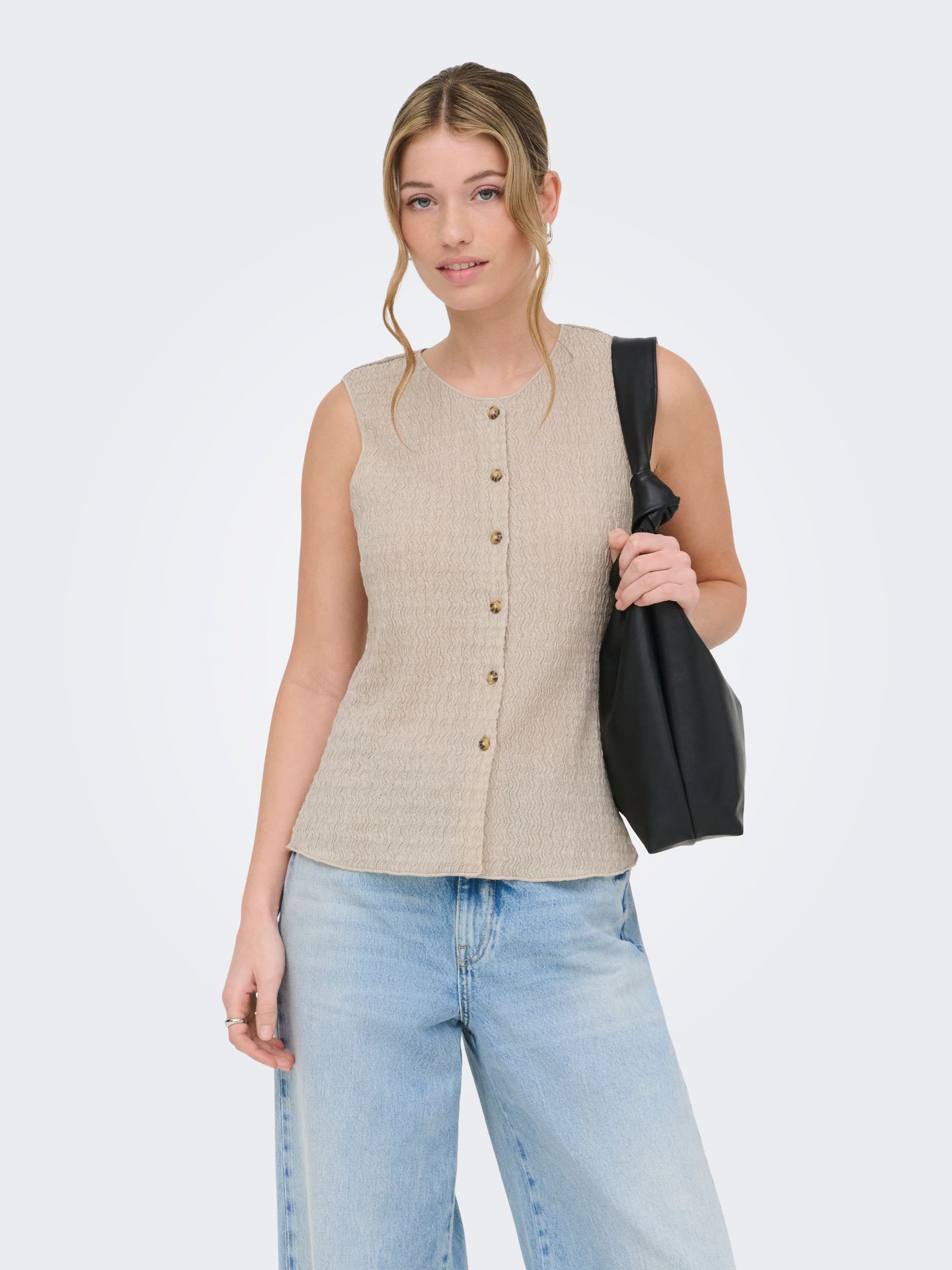 Only ONLILSE S/L STRUCTURE VEST JRS NOOS Silver Lining 2900163908015