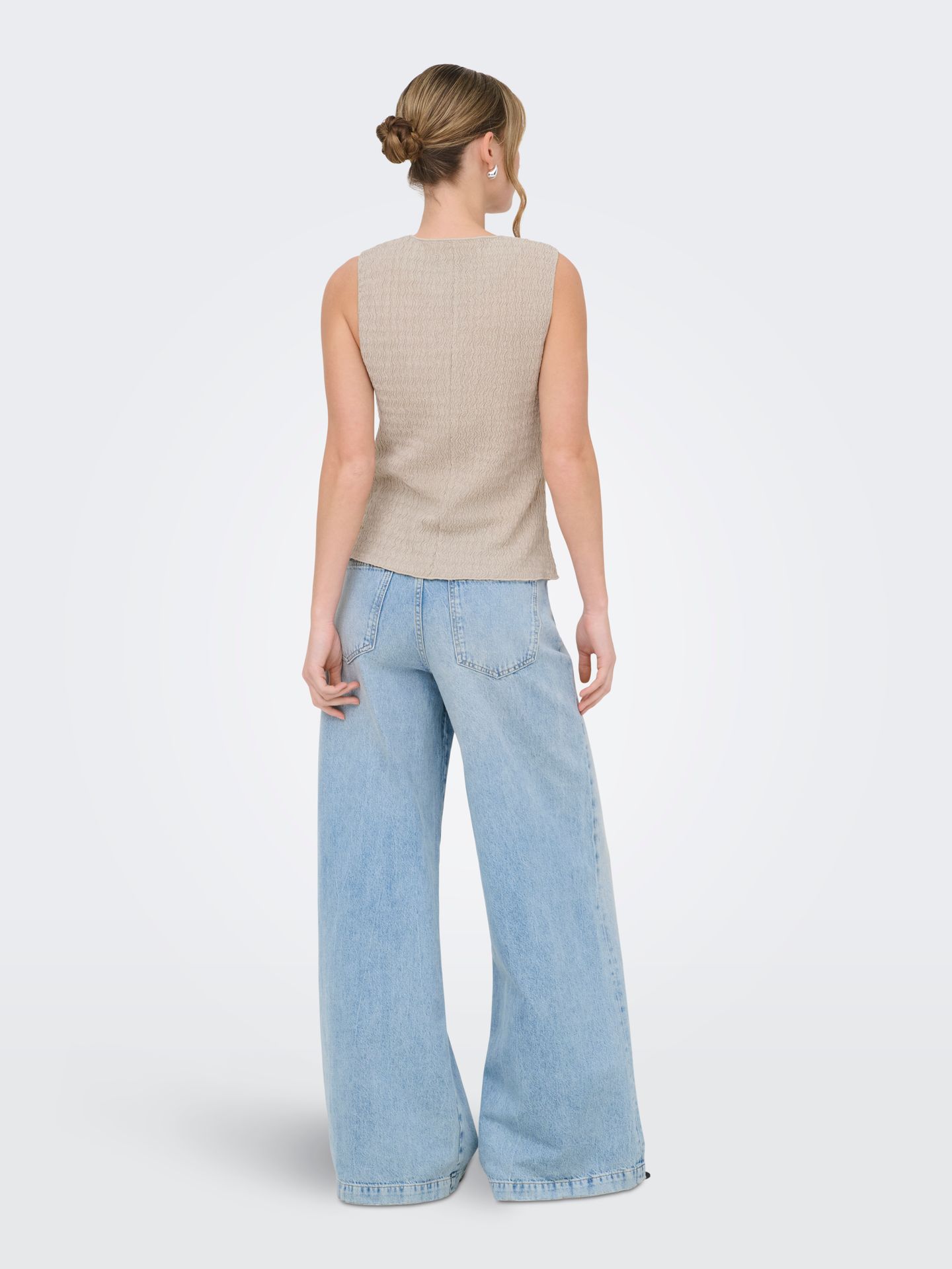 Only ONLILSE S/L STRUCTURE VEST JRS NOOS Silver Lining 2900163908015