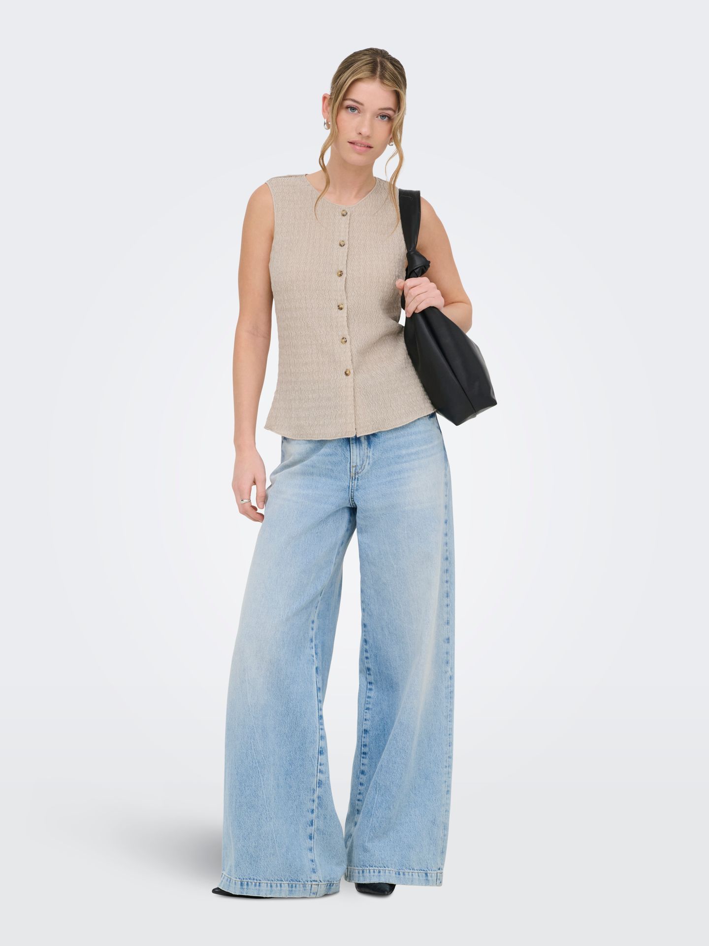 Only ONLILSE S/L STRUCTURE VEST JRS NOOS Silver Lining 2900163908015