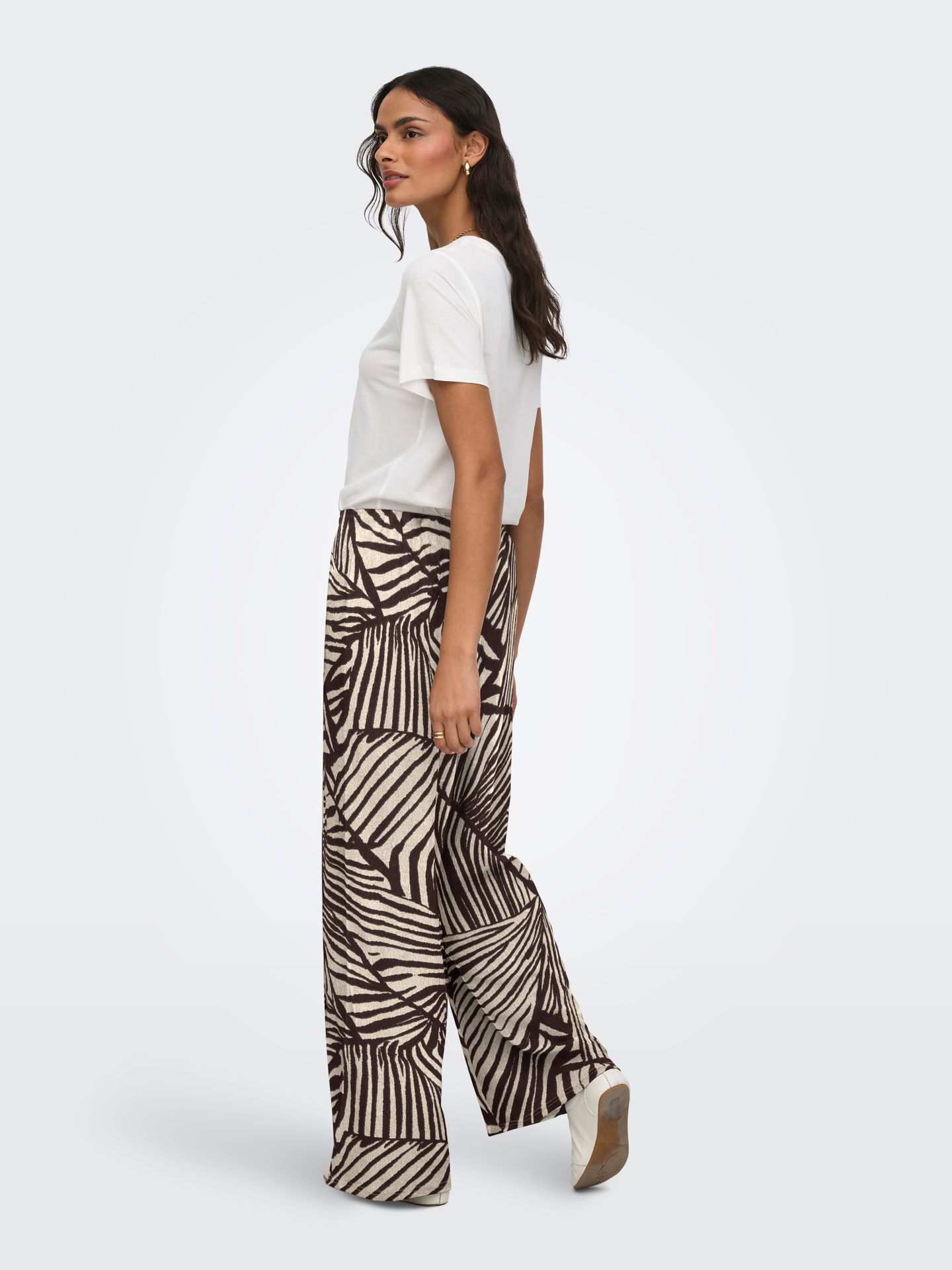 JDY JDYDEBBIE NEW LOOSE PANT JRS DIA Sandshell/CHOCOLATE TORTE TROPE 2900163917017