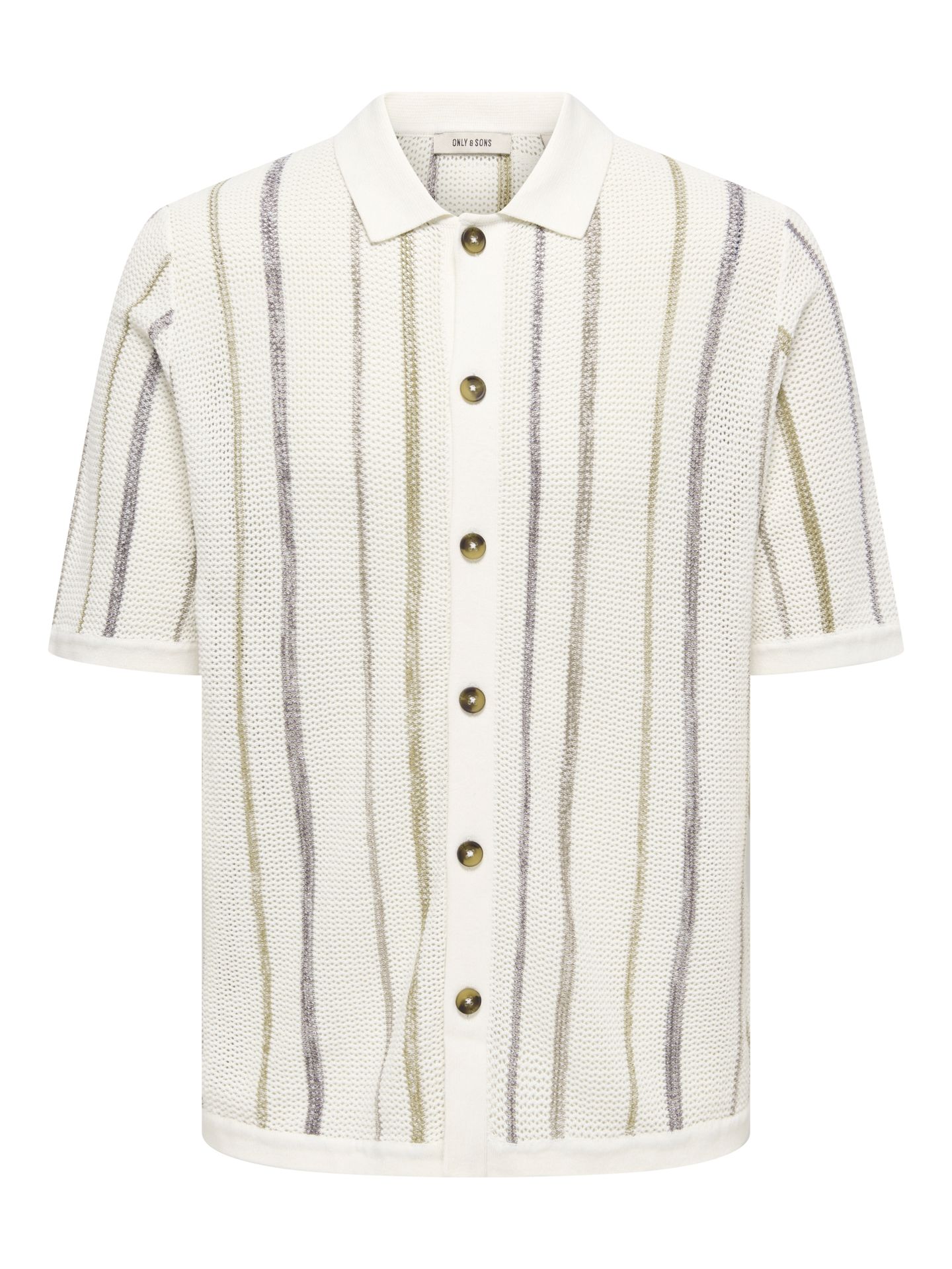 Only & Sons ONSTOBBY LIFE RLX  SS SHIRT KNIT NO Cloud Dancer/KHAKI+DESERT TAUPE+RAB 00117065-EKA26011400003318