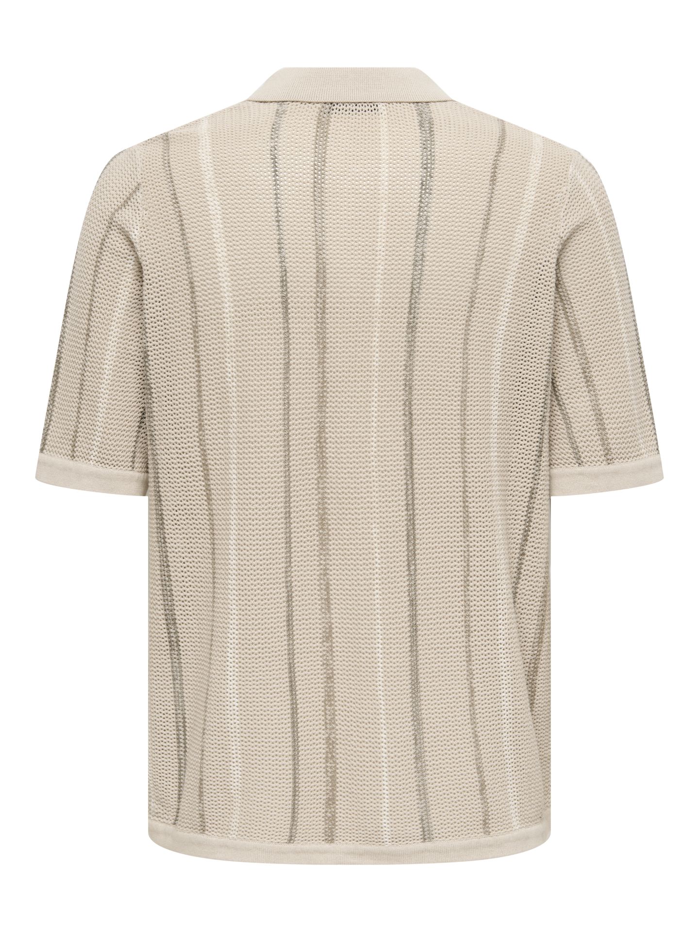 Only & Sons ONSTOBBY LIFE RLX  SS SHIRT KNIT NO Silver Lining/DESERT T.+BUNGEE C.+C 2900163927030