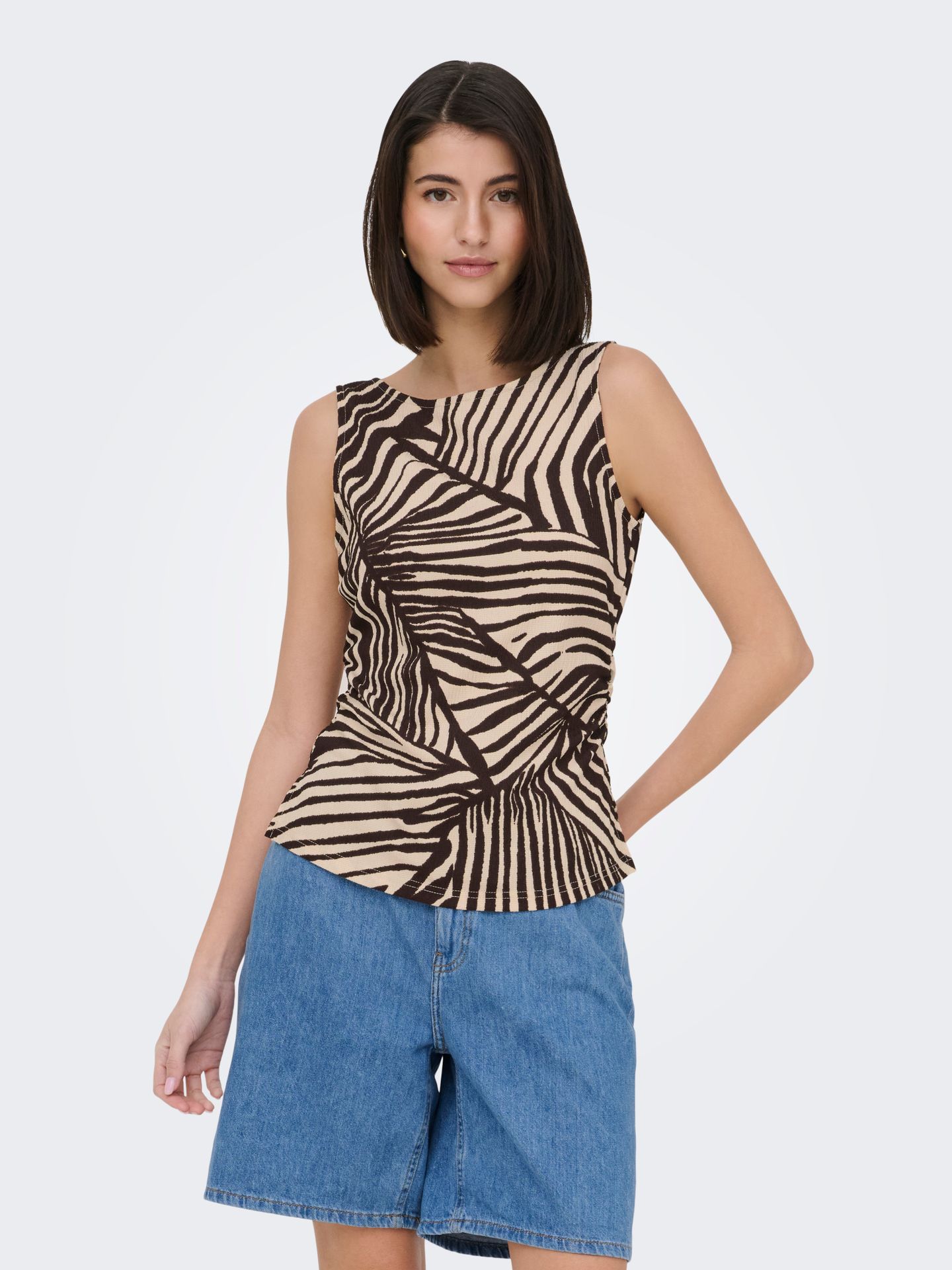 JDY JDYDEBBIE S/L TOP JRS DIA Sandshell/CHOCOLATE TORTE TROPE 2900163920055