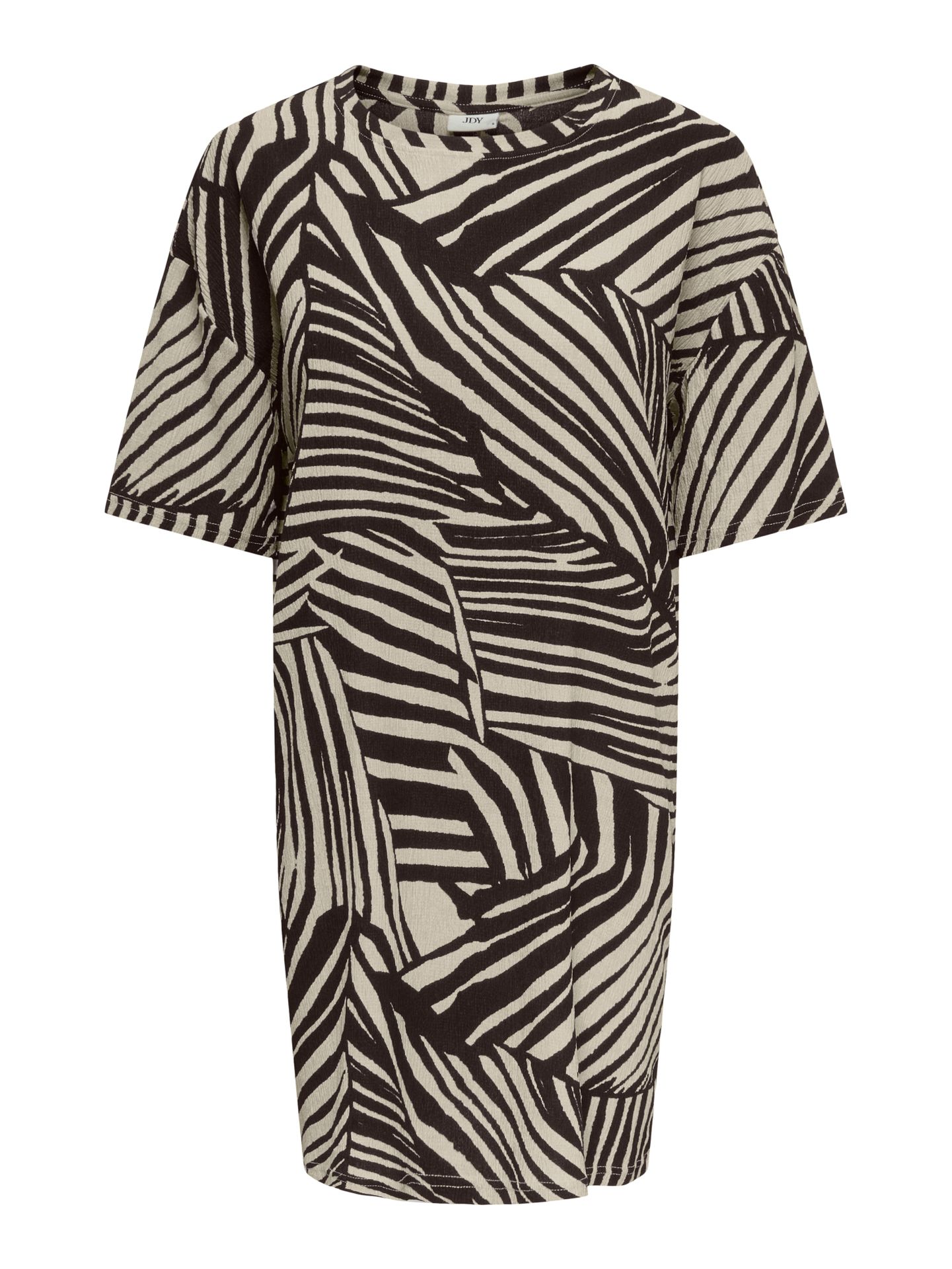 JDY JDYDEBBIE S/S OVERSIZE DRESS JRS DI Sandshell/CHOCOLATE TORTE TROPE 00117067-EKA26011400003320