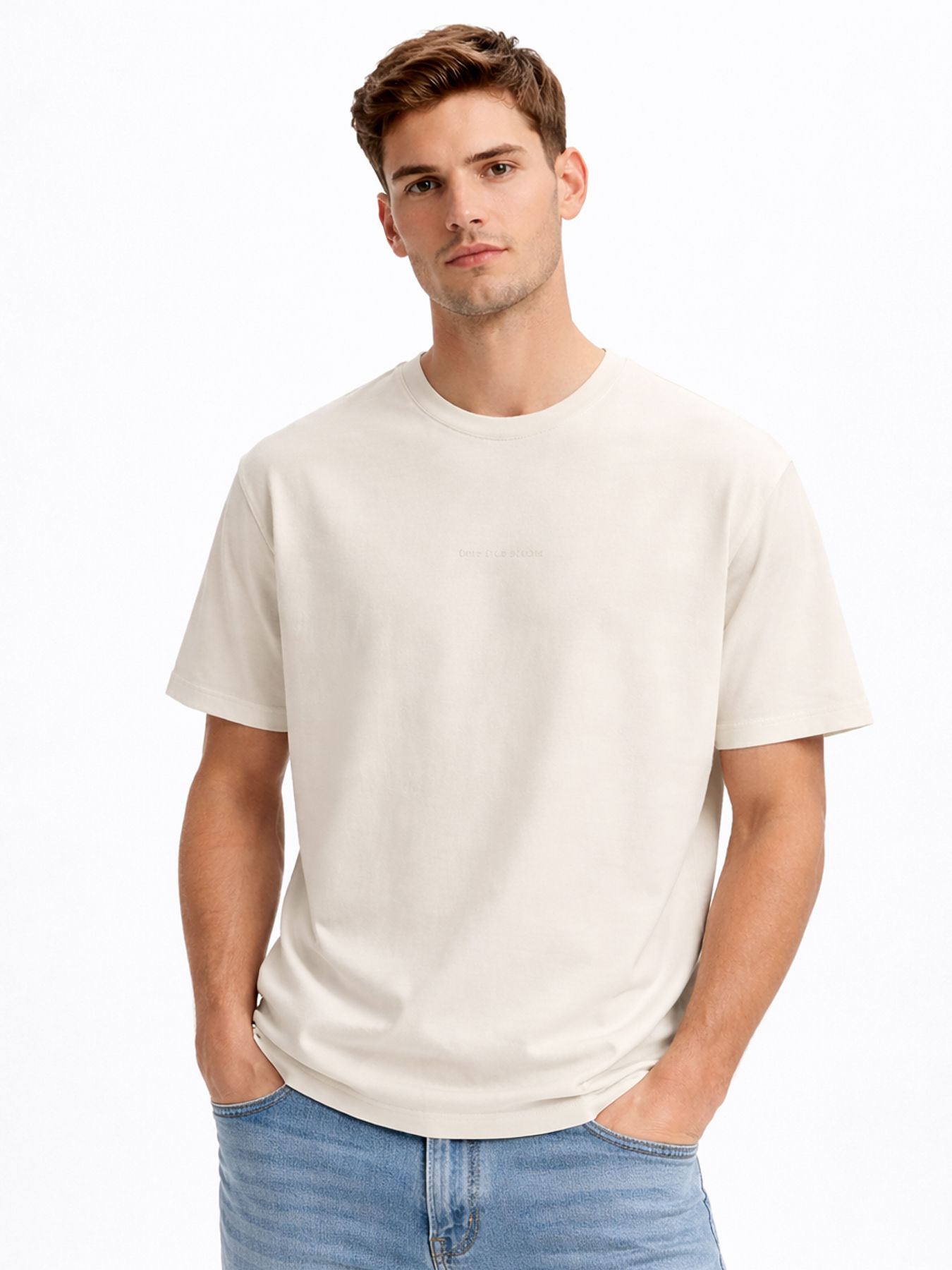 Off The Pitch Botanic slim fit tee off white 00117100-W2