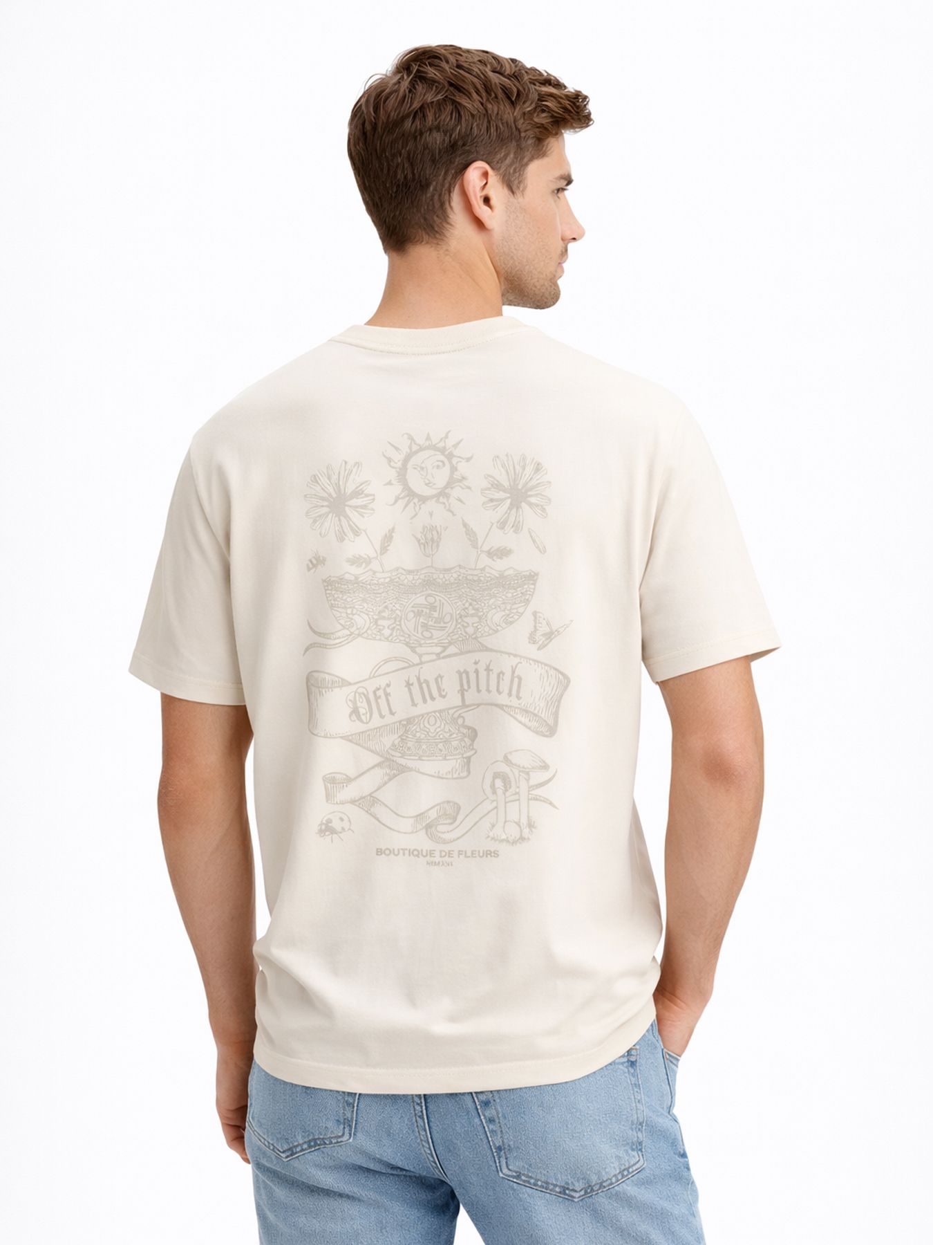Off The Pitch Botanic slim fit tee off white 2900163963069