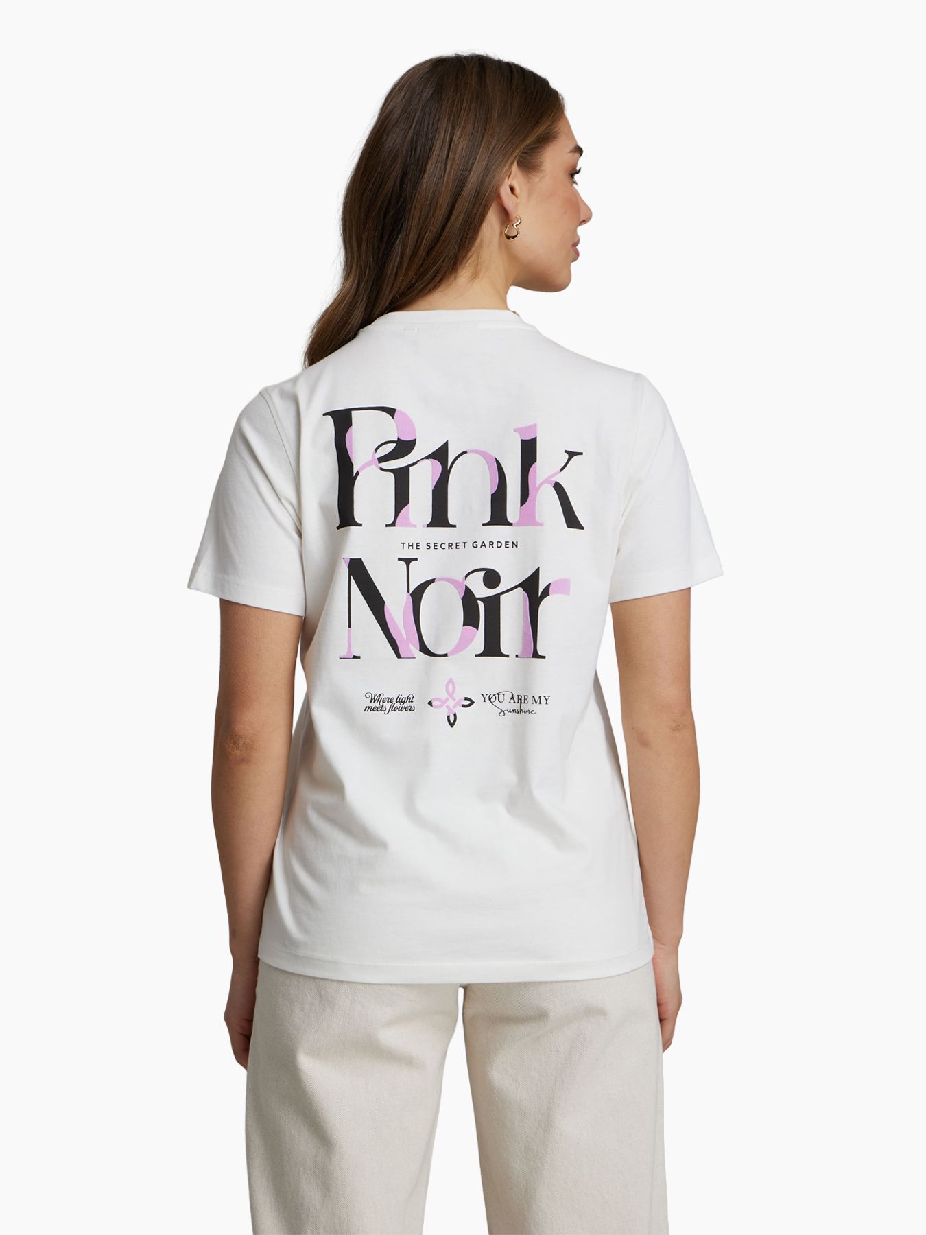 Pink Noir Nina T-shirt Cloud Dancer 2900163981063