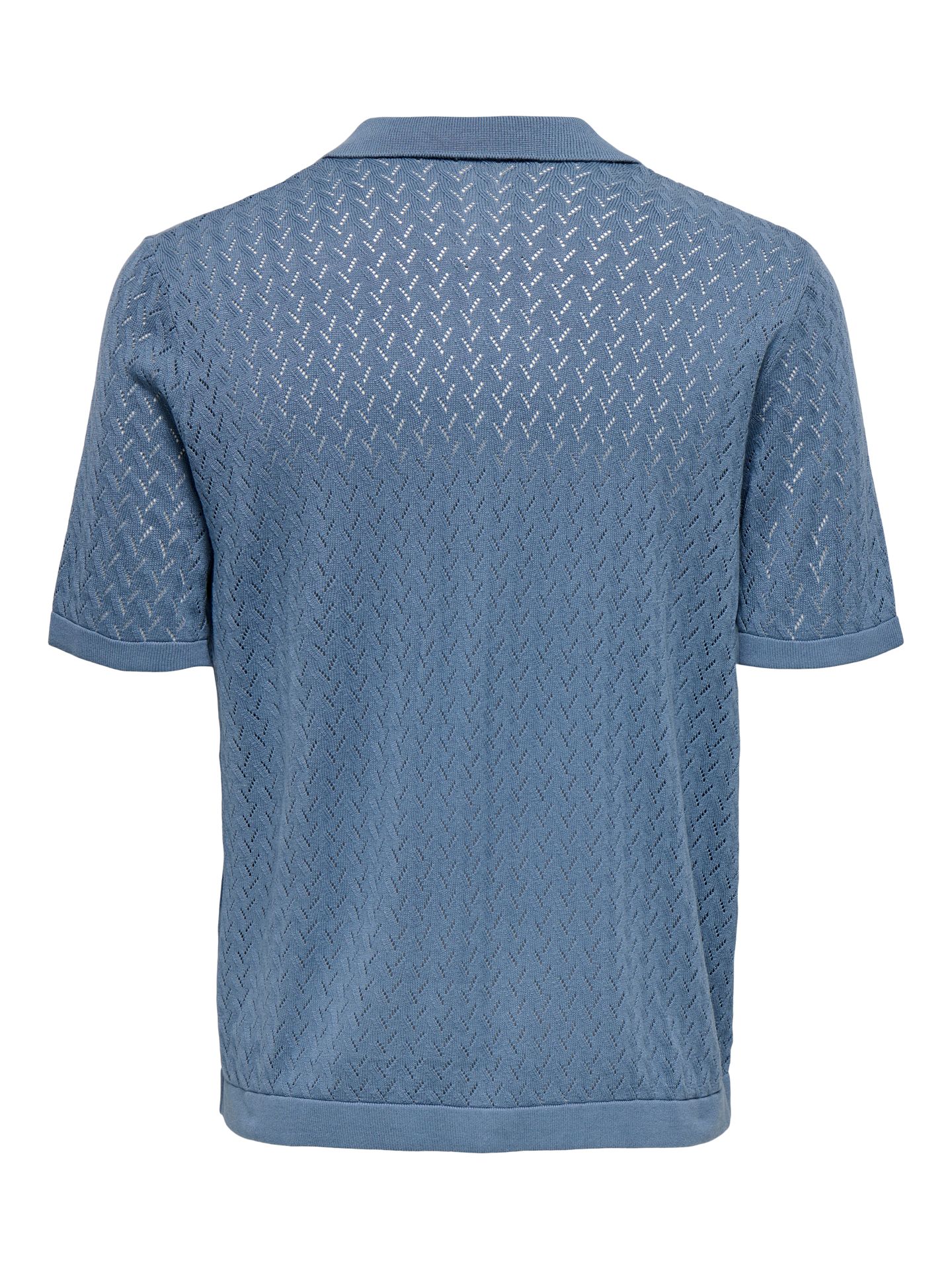 Only & Sons ONSSANTO REG SS RESORT SHIRT KNIT F China Blue 00117114-EKA26011400003327