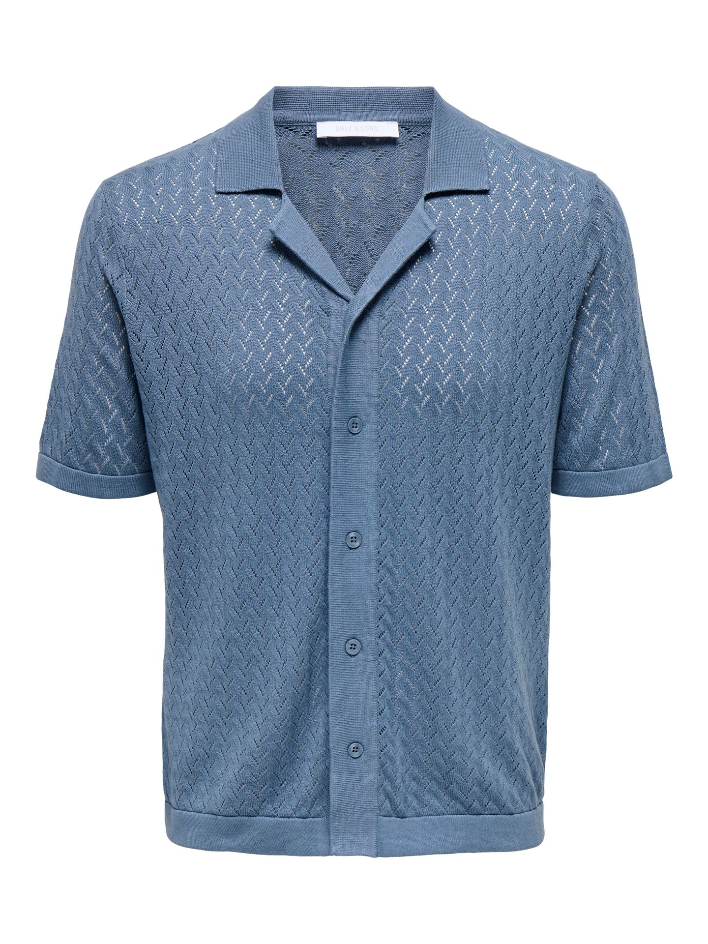 Only & Sons ONSSANTO REG SS RESORT SHIRT KNIT F China Blue 00117114-EKA26011400003327