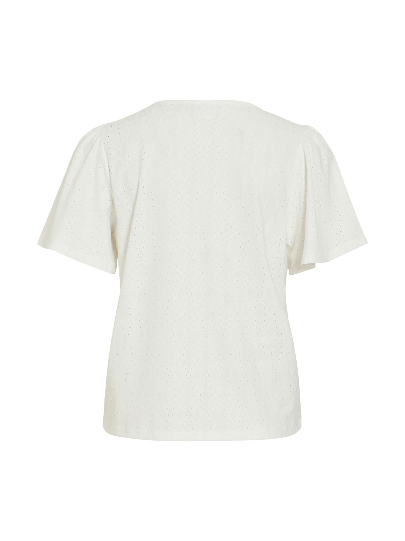 Vila VIBELLI O-NECK S/S TOP - NOOS Snow White 2900164000015