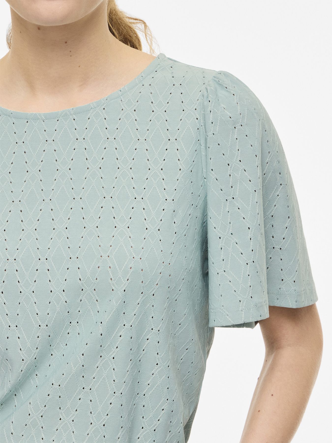 Vila VIBELLI O-NECK S/S TOP - NOOS Blue Surf 2900163990041