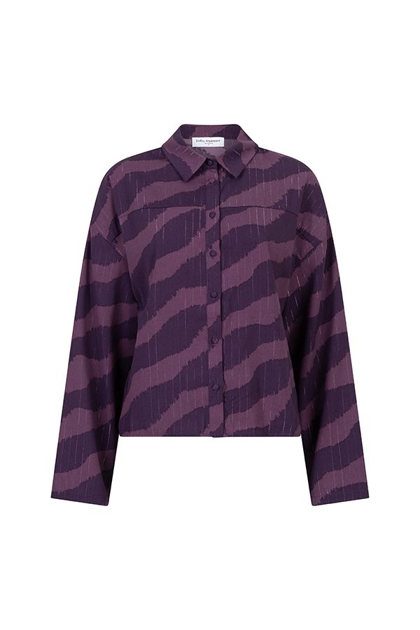 Lofty Manner Blouse Tova 746 purple faded stripe 00117139-EKA26013300000075