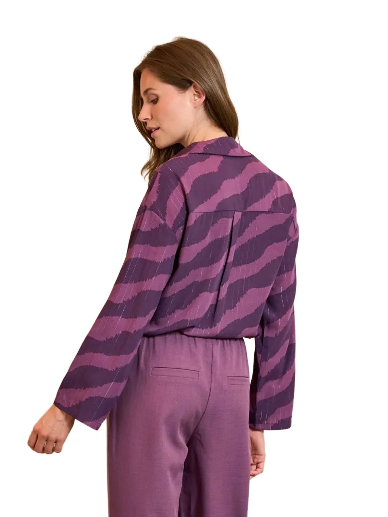 Lofty Manner Blouse Tova 746 purple faded stripe 2900164045023