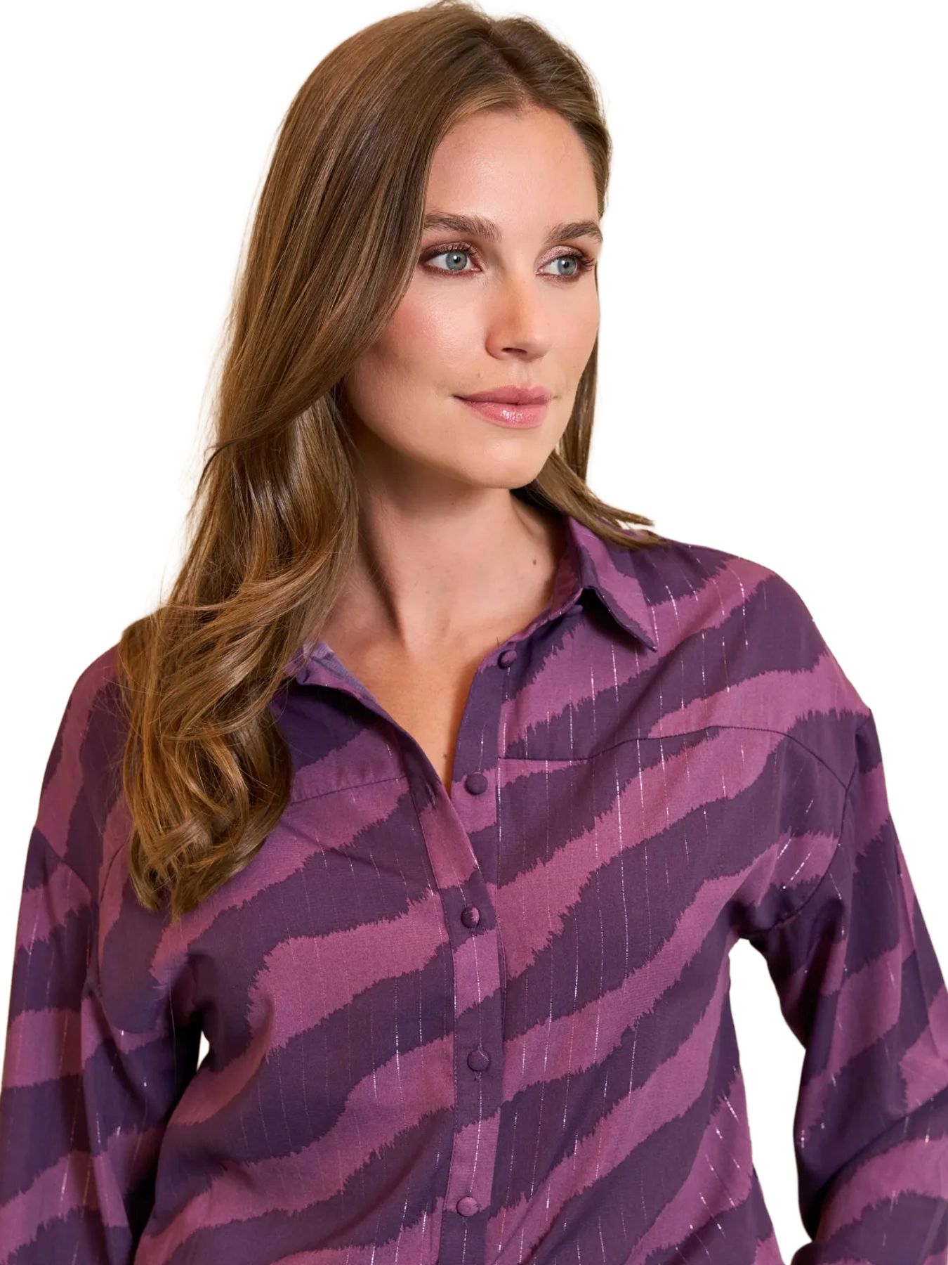 Lofty Manner Blouse Tova 746 purple faded stripe 2900164045023