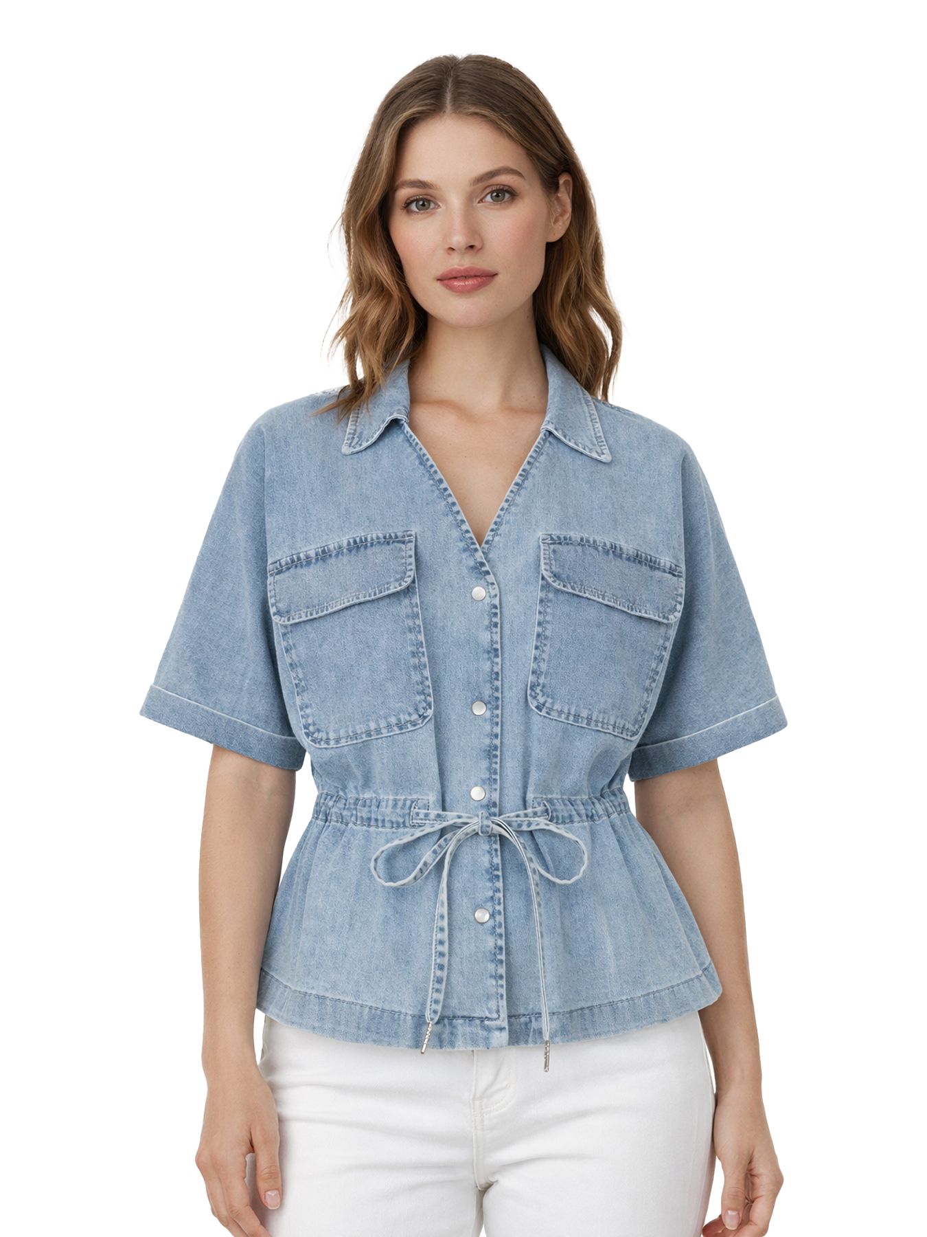 Red Button Drew Drawstring Denim light stone lightstone182 00117153-EKA26007300000080