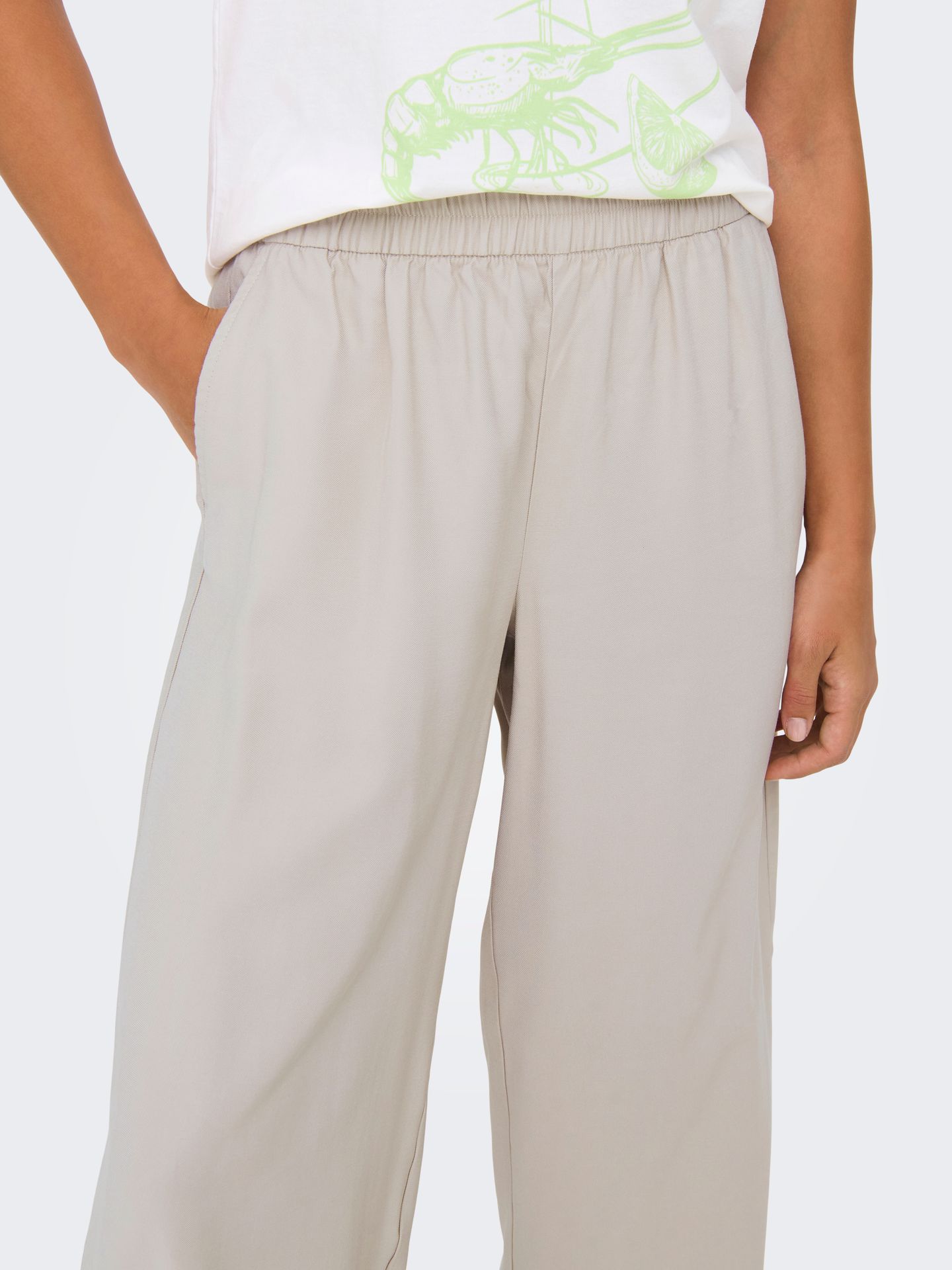 Only ONLARIS LIFE HW PULL-UP PANT WVN NO Pumice Stone 2900164061054