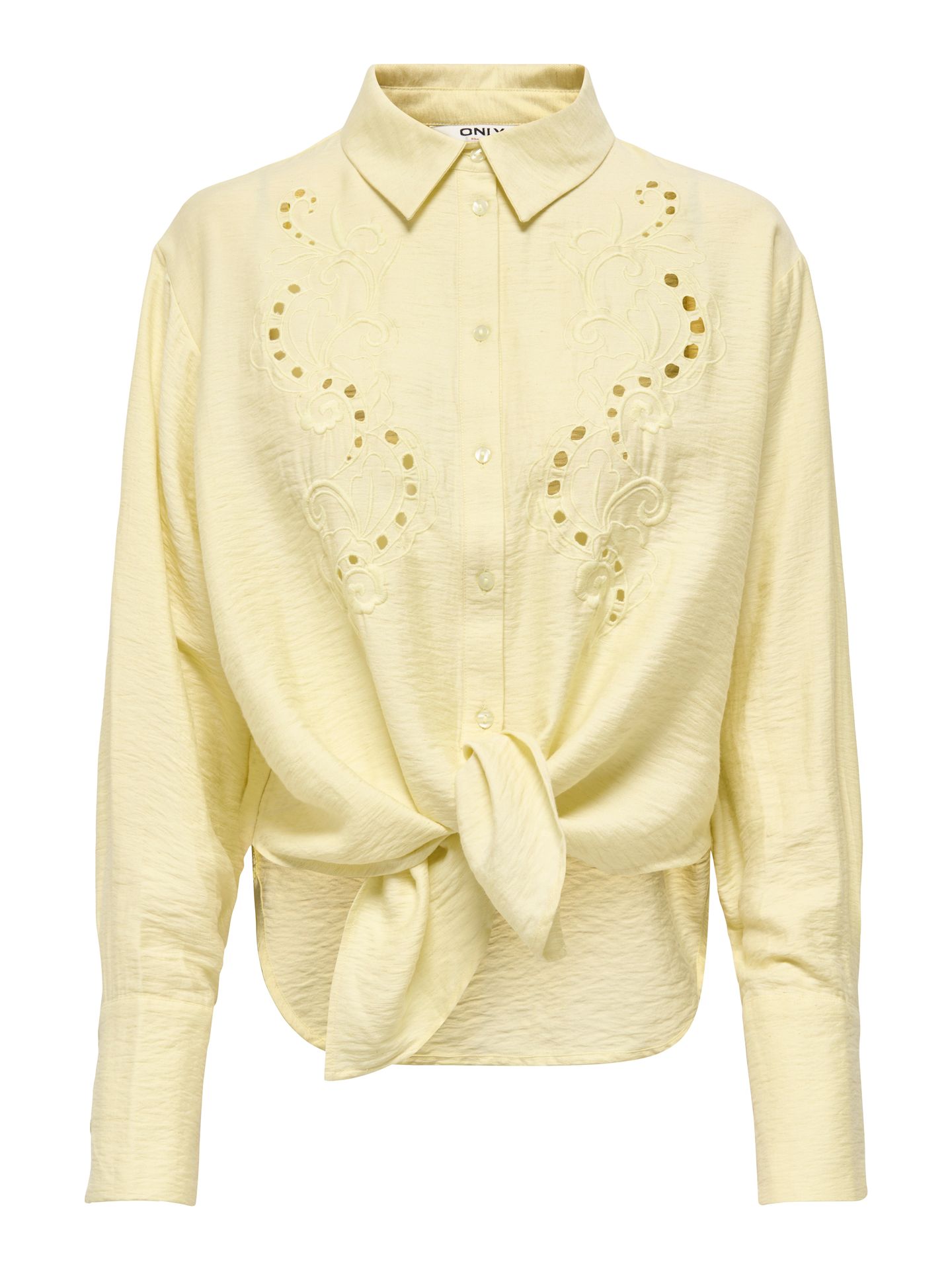 Only ONLBIRONA LINO L/S TIE SHIRT WVN SU Sunlight 00117160-EKA26011400003336