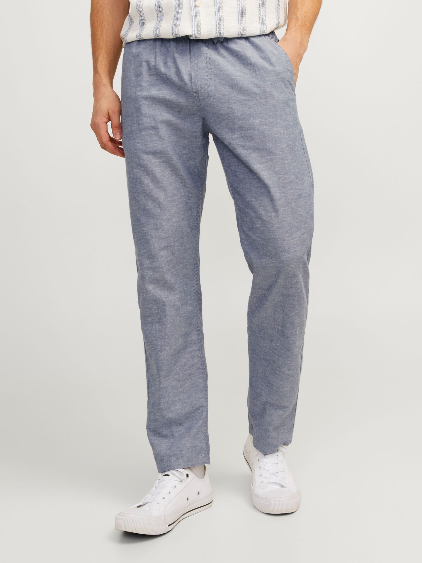 Jack & Jones JPSTKANE SUMMER LINEN BLEND JOGGER Faded Denim/MELANGE 00117162-EKA26011400000002