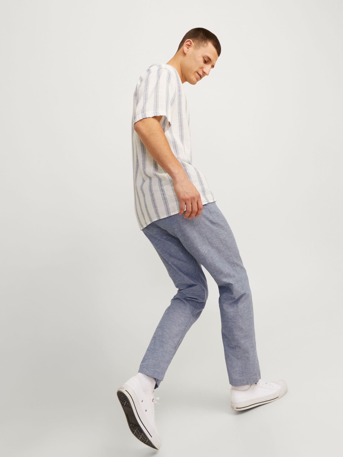 Jack & Jones JPSTKANE SUMMER LINEN BLEND JOGGER Faded Denim/MELANGE 2900164083025