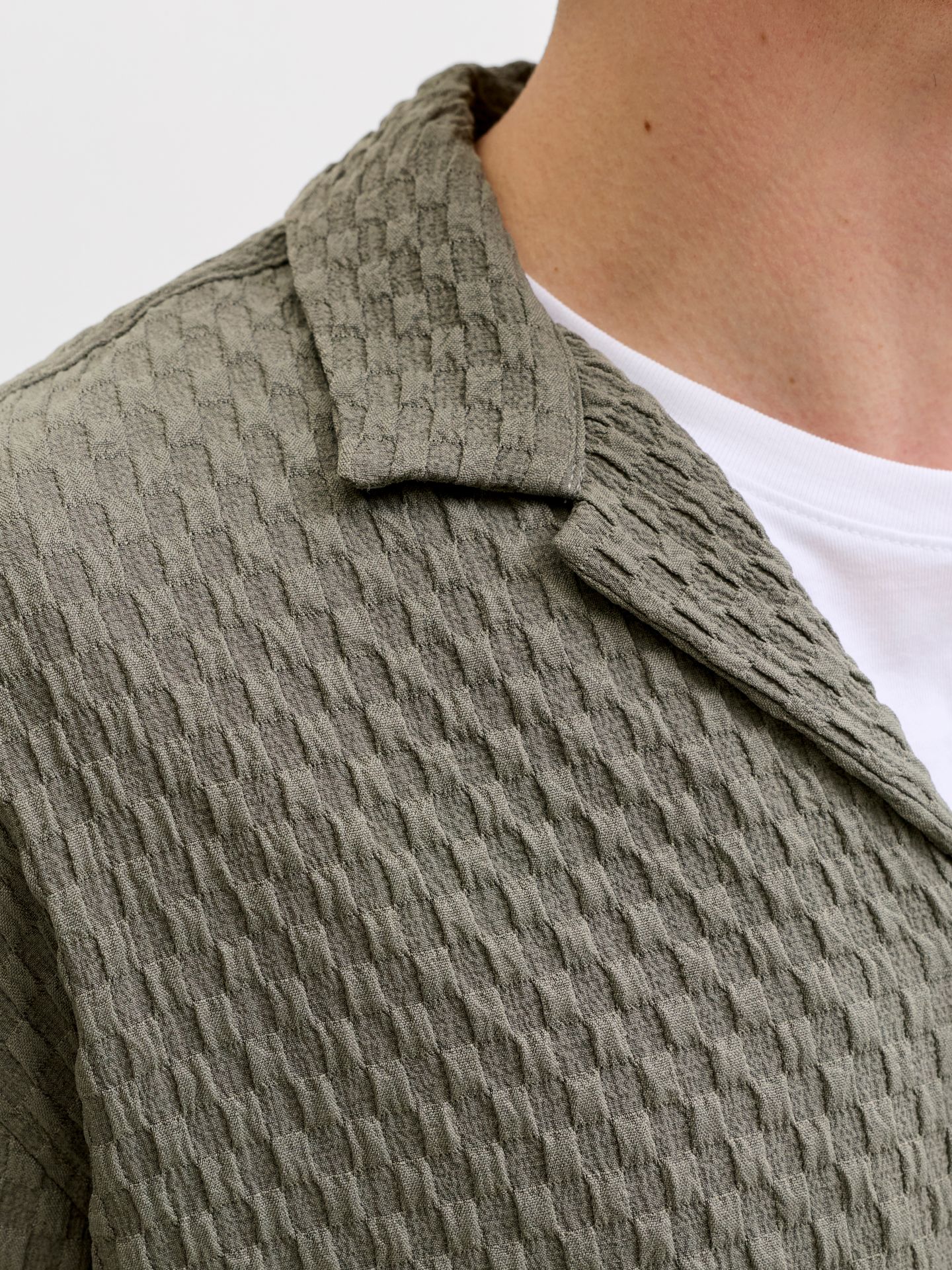 Jack & Jones JJSEAN RESORT SHIRT SS Vetiver 2900164086057