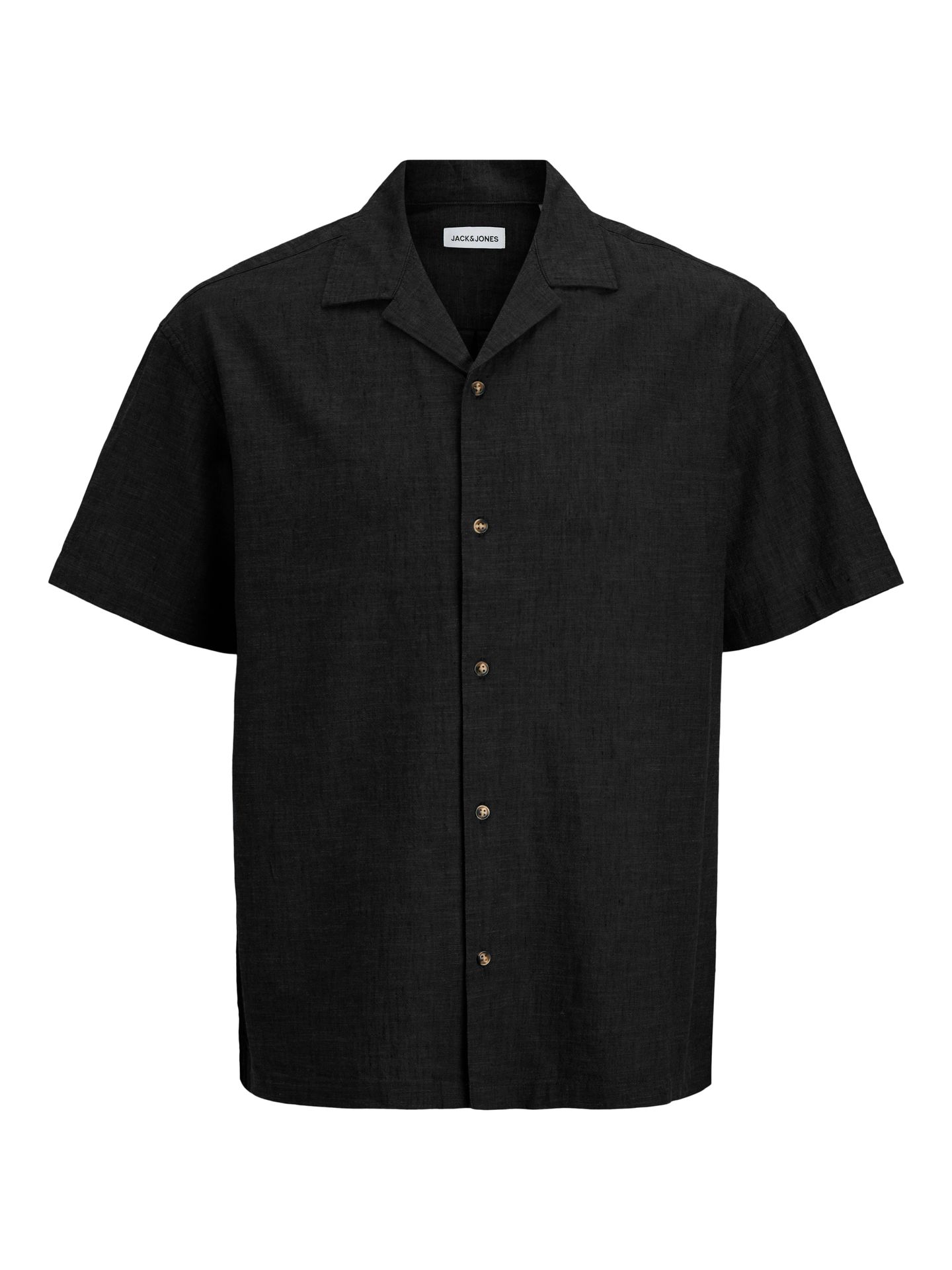 Jack & Jones JJESUMMER LINEN BLEND RESORT SHIRT Black 00117164-EKA26011400000232