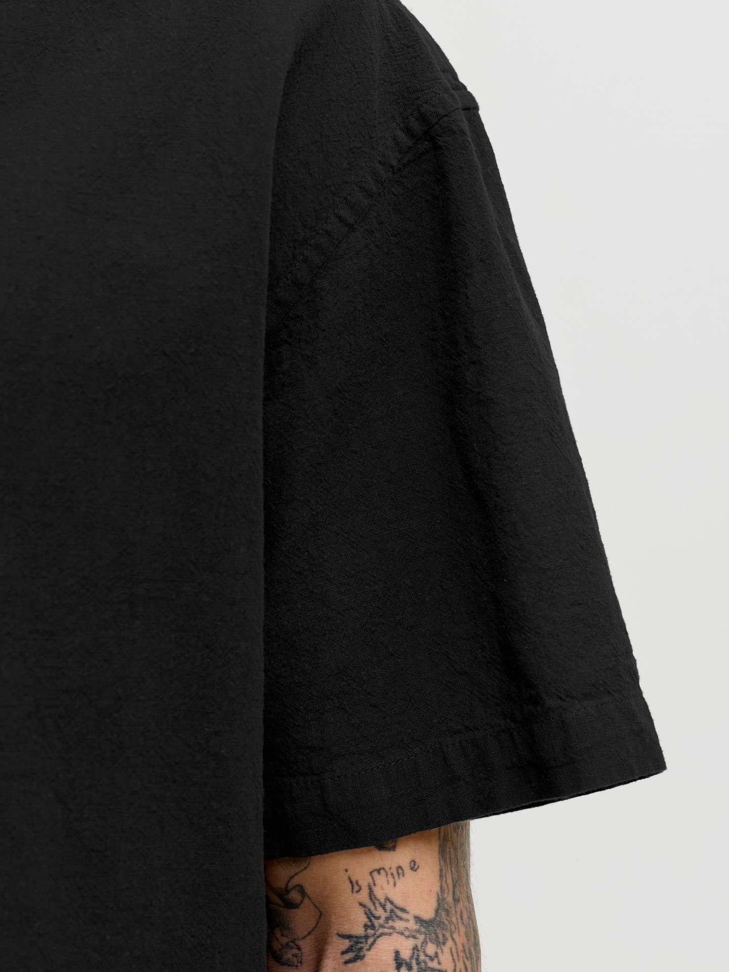 Jack & Jones JJESUMMER LINEN BLEND RESORT SHIRT Black 2900164087054