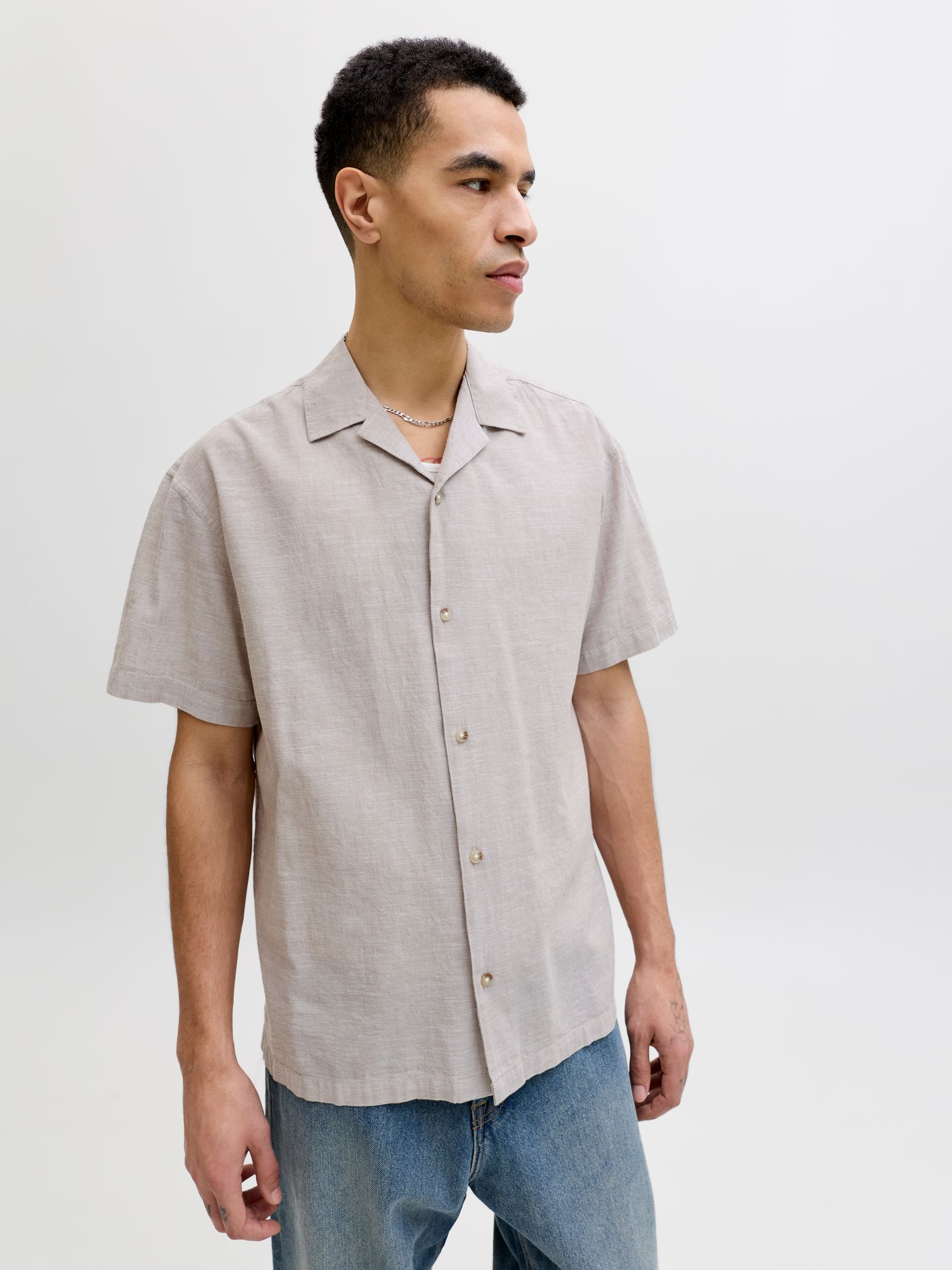 Jack & Jones JJESUMMER LINEN BLEND RESORT SHIRT String 2900166166047