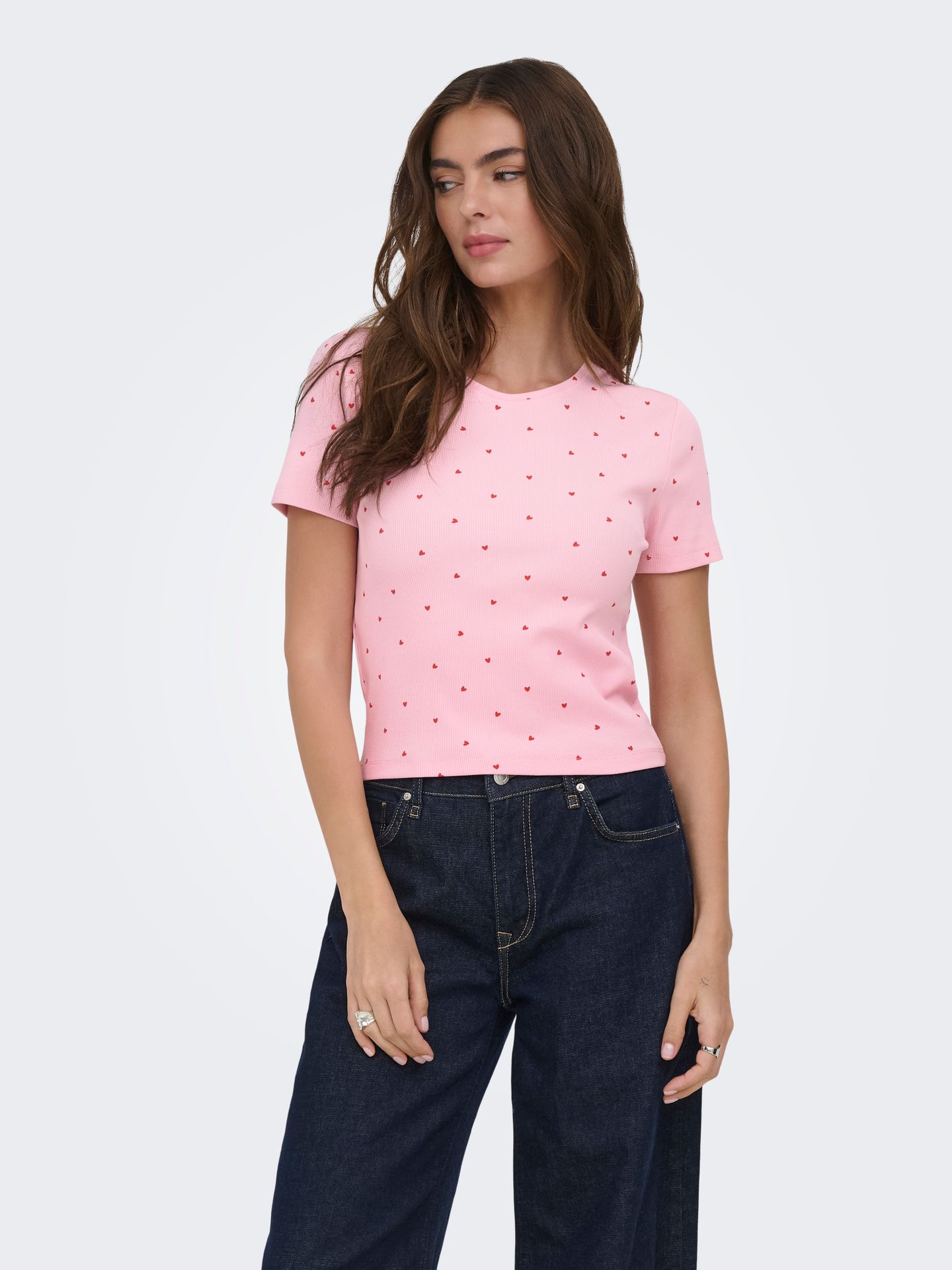 Only ONLFENJA S/S AOP TOP JRS NOOS Romance Rose/Carefree 2900165472026