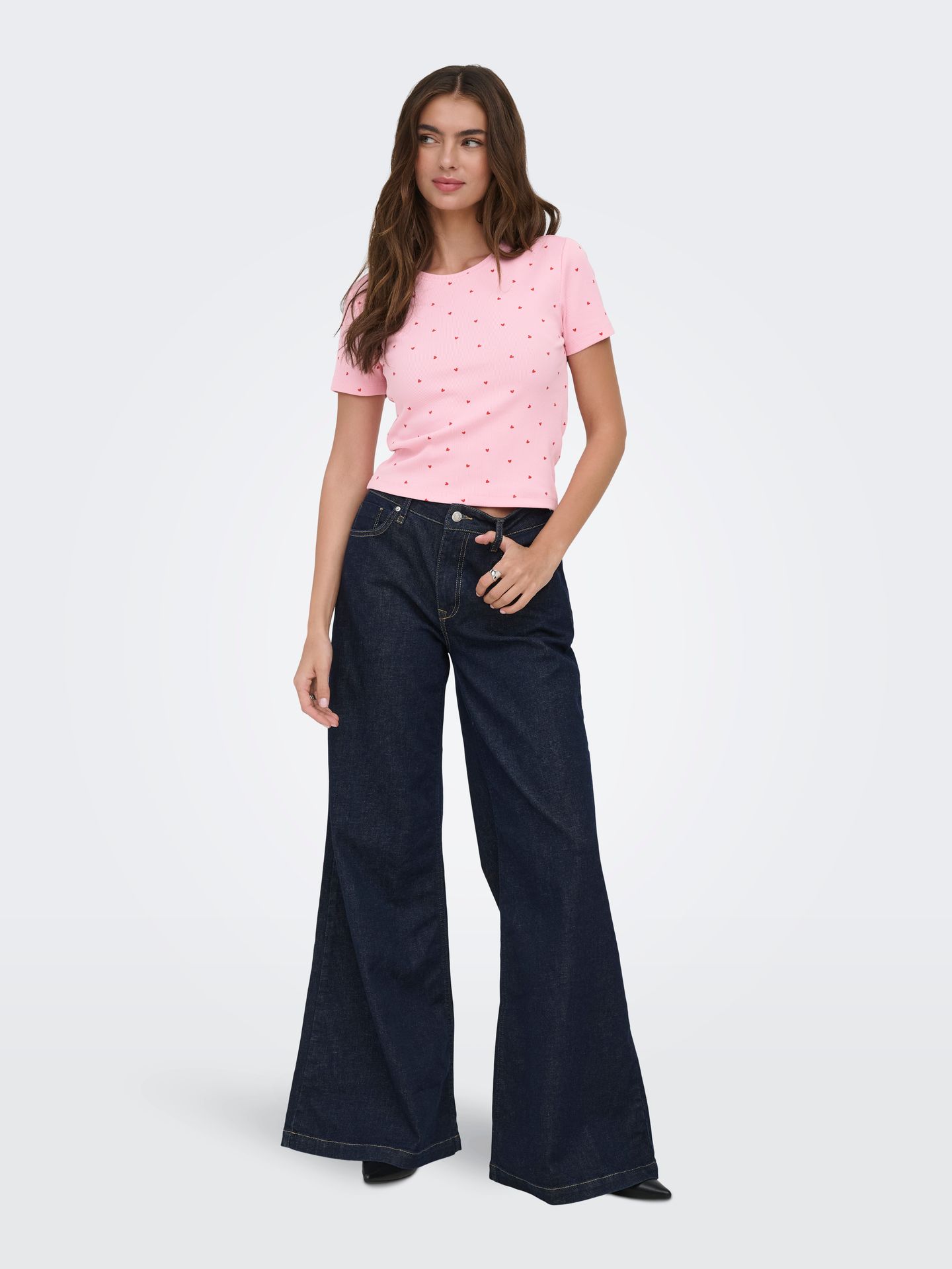 Only ONLFENJA S/S AOP TOP JRS NOOS Romance Rose/Carefree 2900165472026