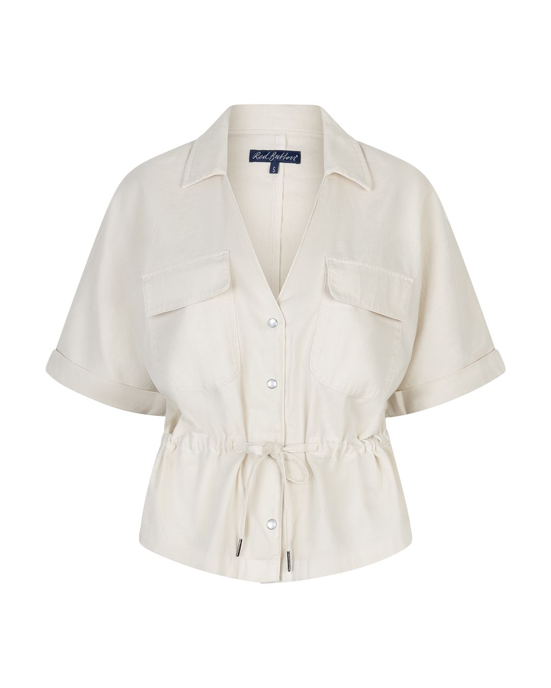 Red Button Drew Drawstring Co/Linen  pearl278 00117212-EKA26007300000046