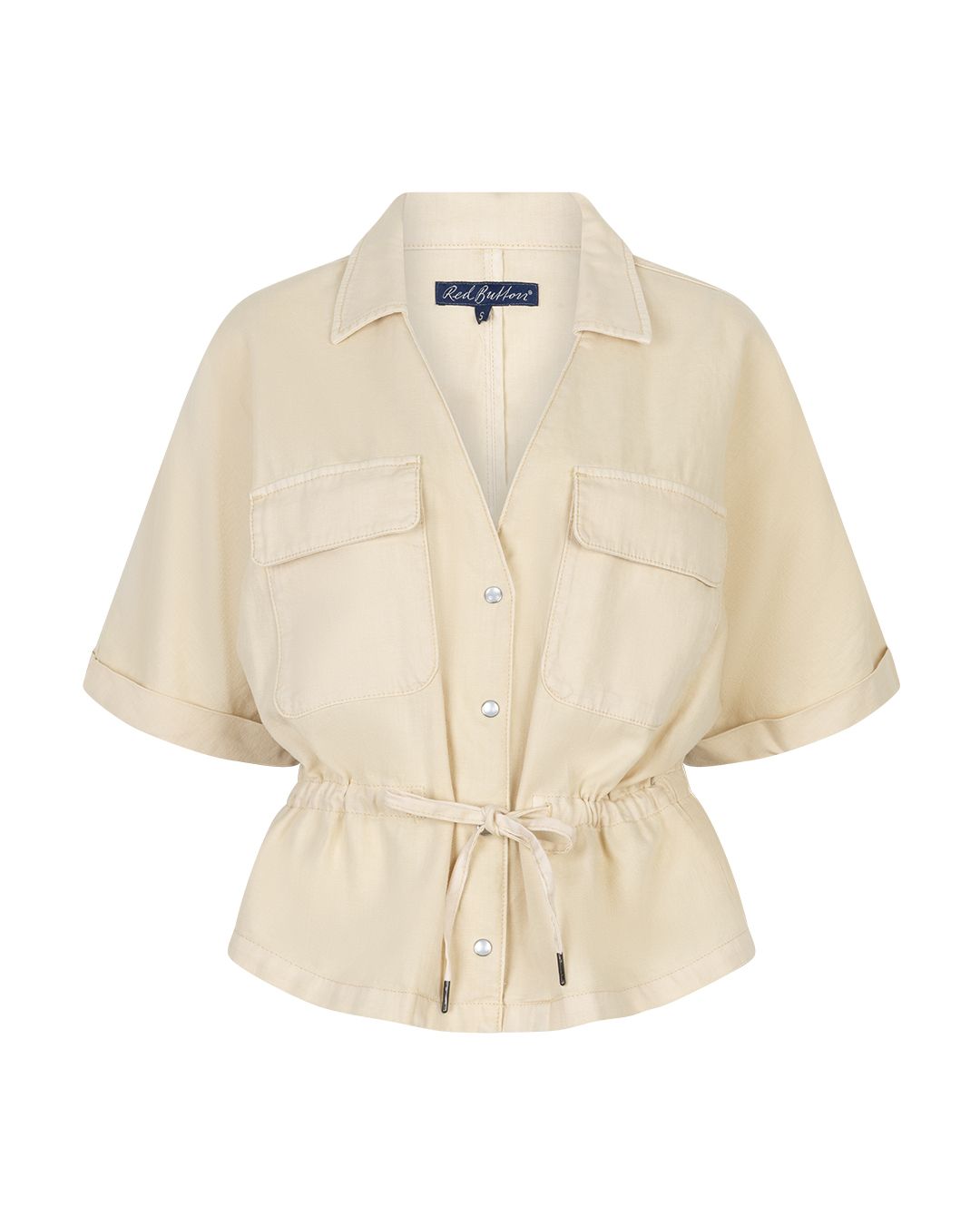 Red Button Drew Drawstring Co/Linen  oatmeal611 00117212-EKA26007300000115