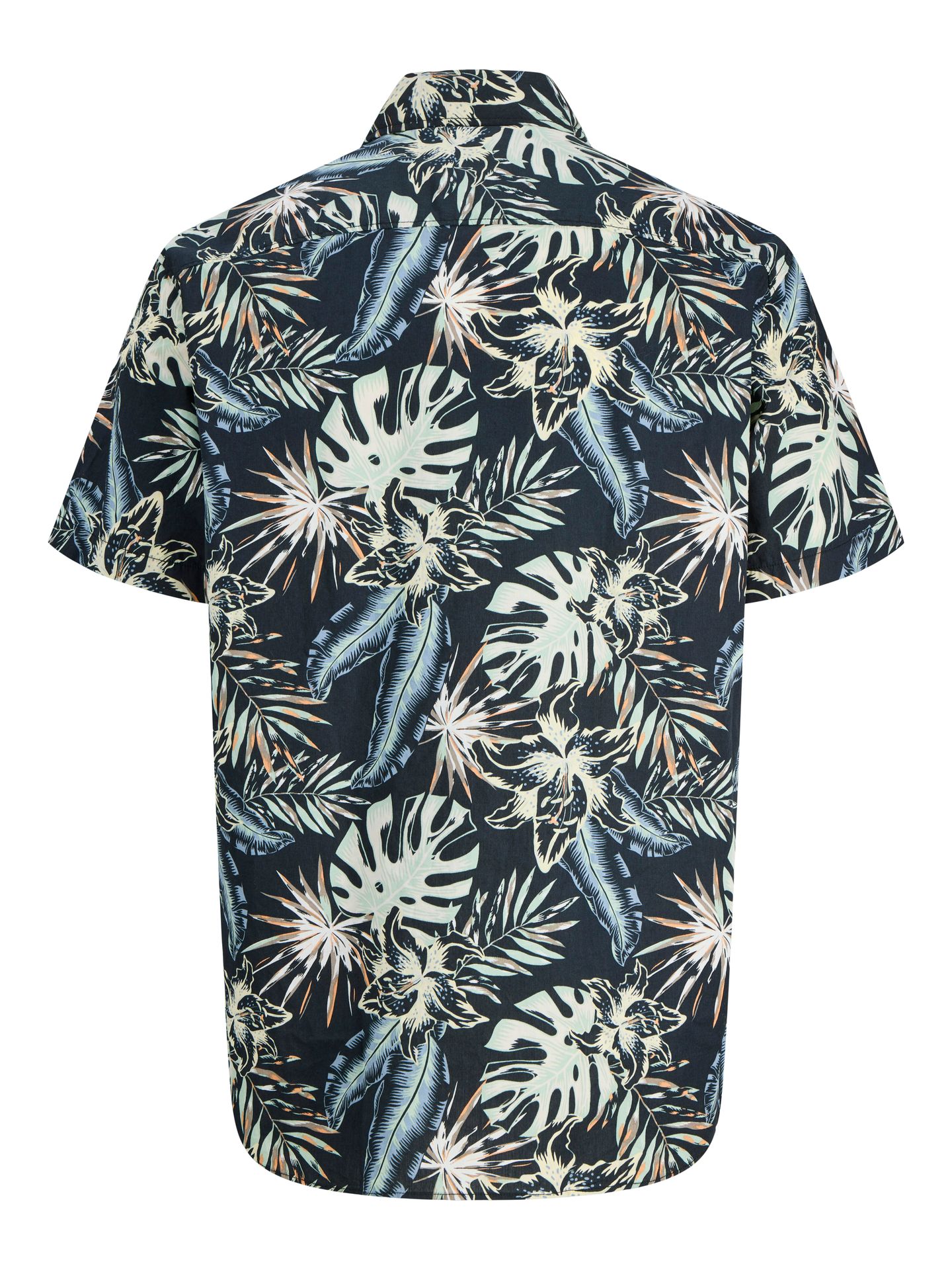 Jack & Jones JJHONOLULU AOP SHIRT SS Black 2900164181011