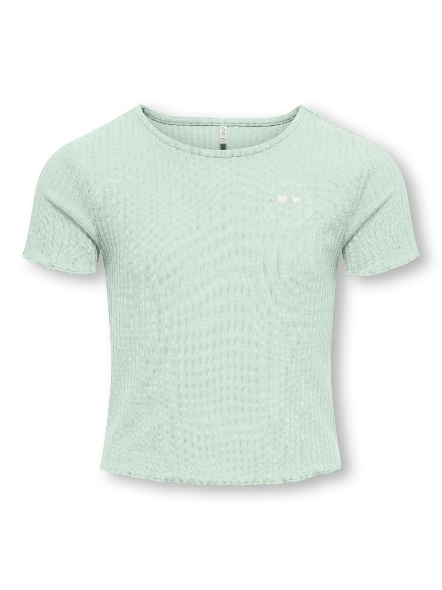 Only KOGNELLA S/S O-NECK EMB TOP VD JRS Aqua Foam/Watermelon 00117228-EKA26011400003290