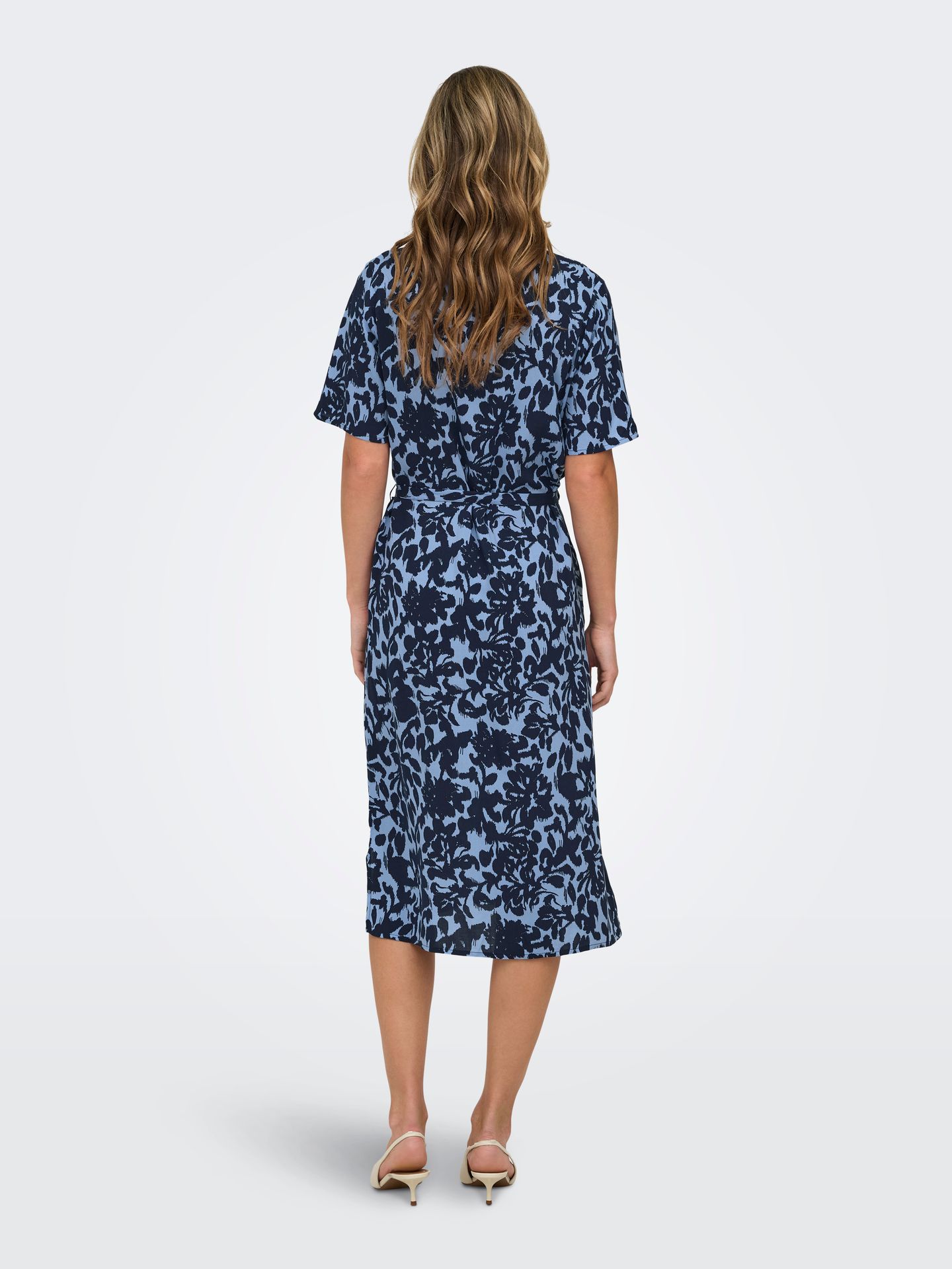 Only ONLYASMIN S/S SHIRT DRESS WVN NOOS Serenity/TANIA FLOWER DRESSBLUE 2900164188058
