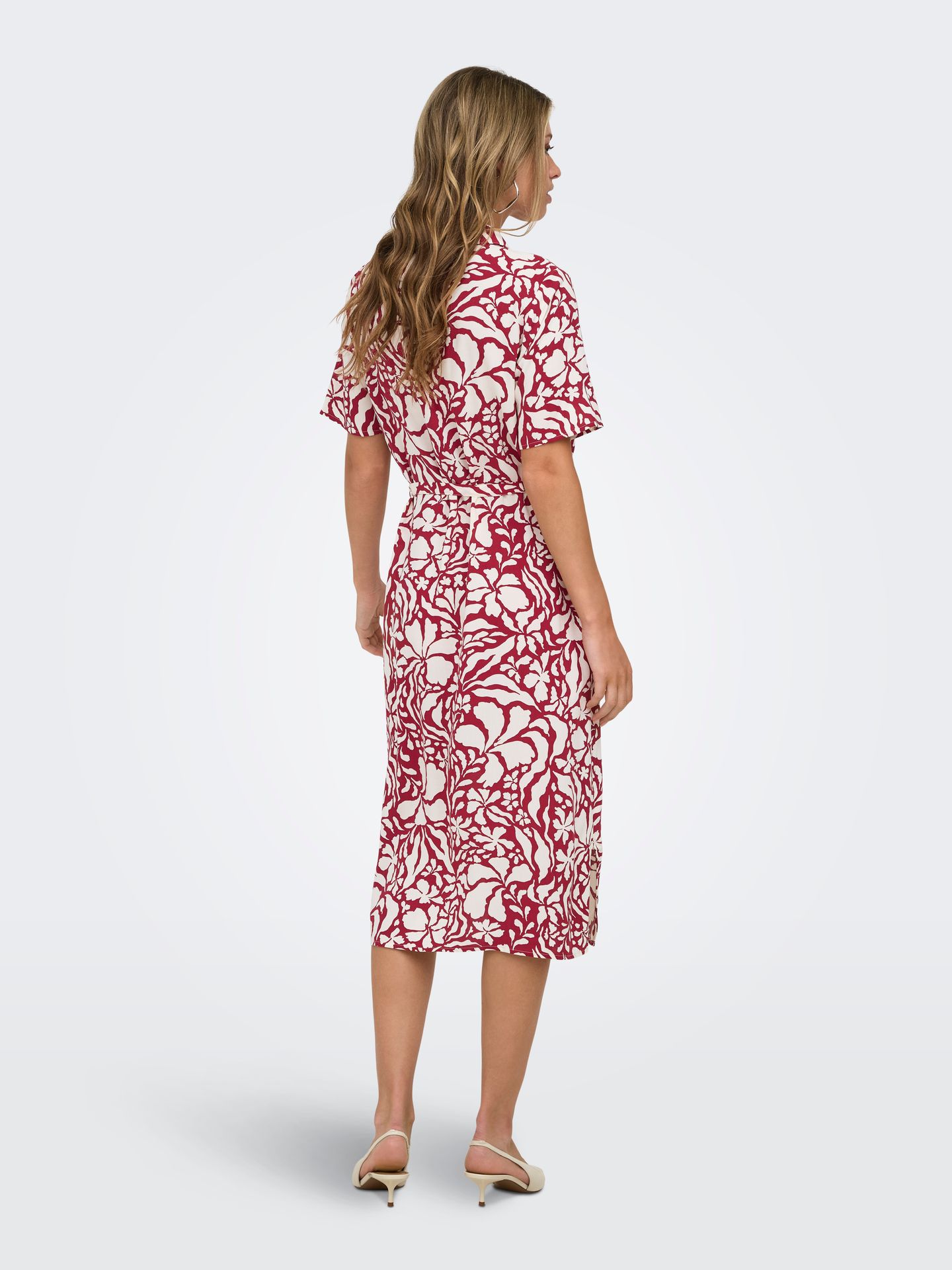 Only ONLYASMIN S/S SHIRT DRESS WVN NOOS Merlot/NARRI PRINT 2900164204024