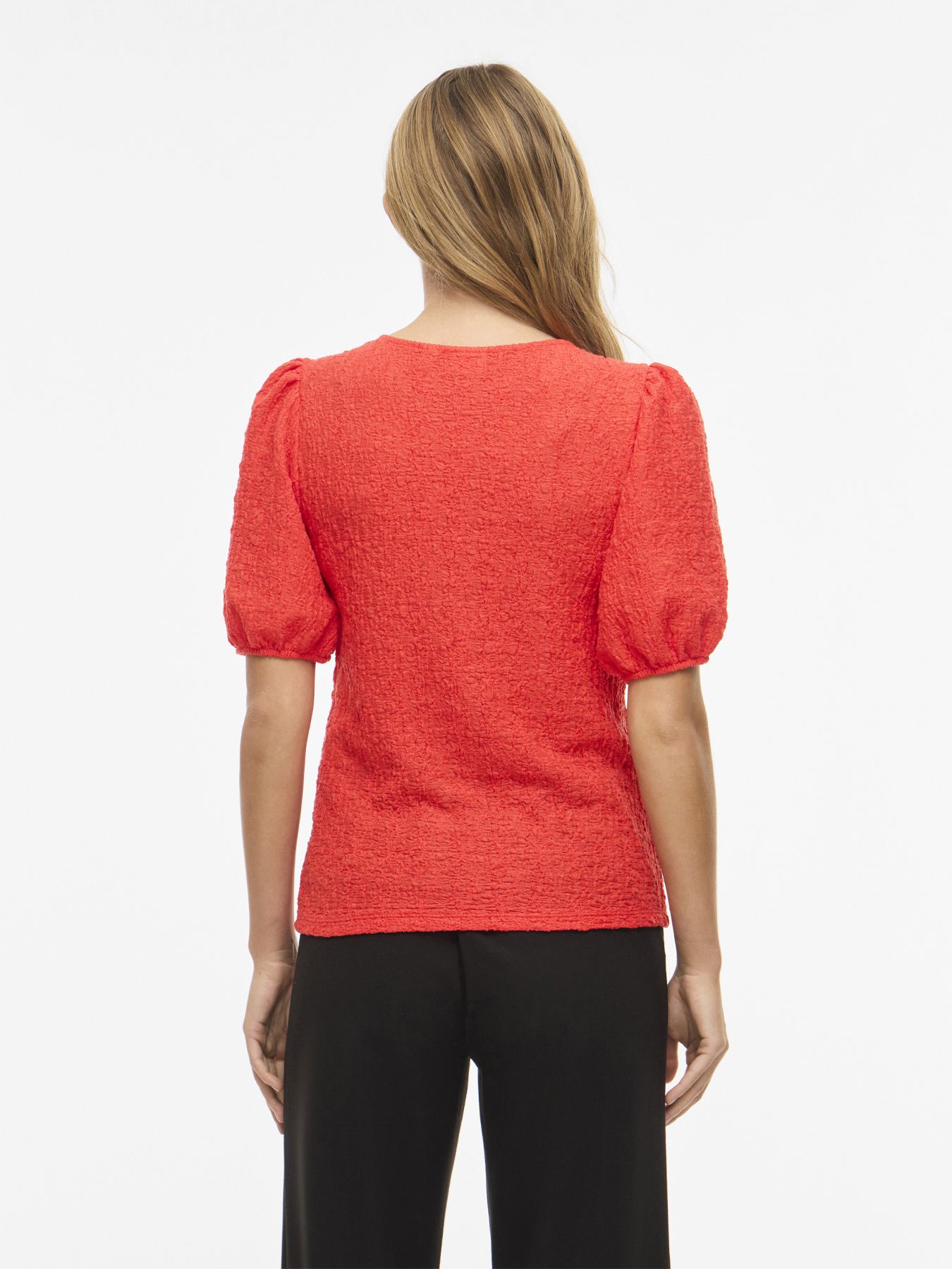 Vila VIFALL O-NECK 2/4 TOP - NOOS Hibiscus 2900164203058