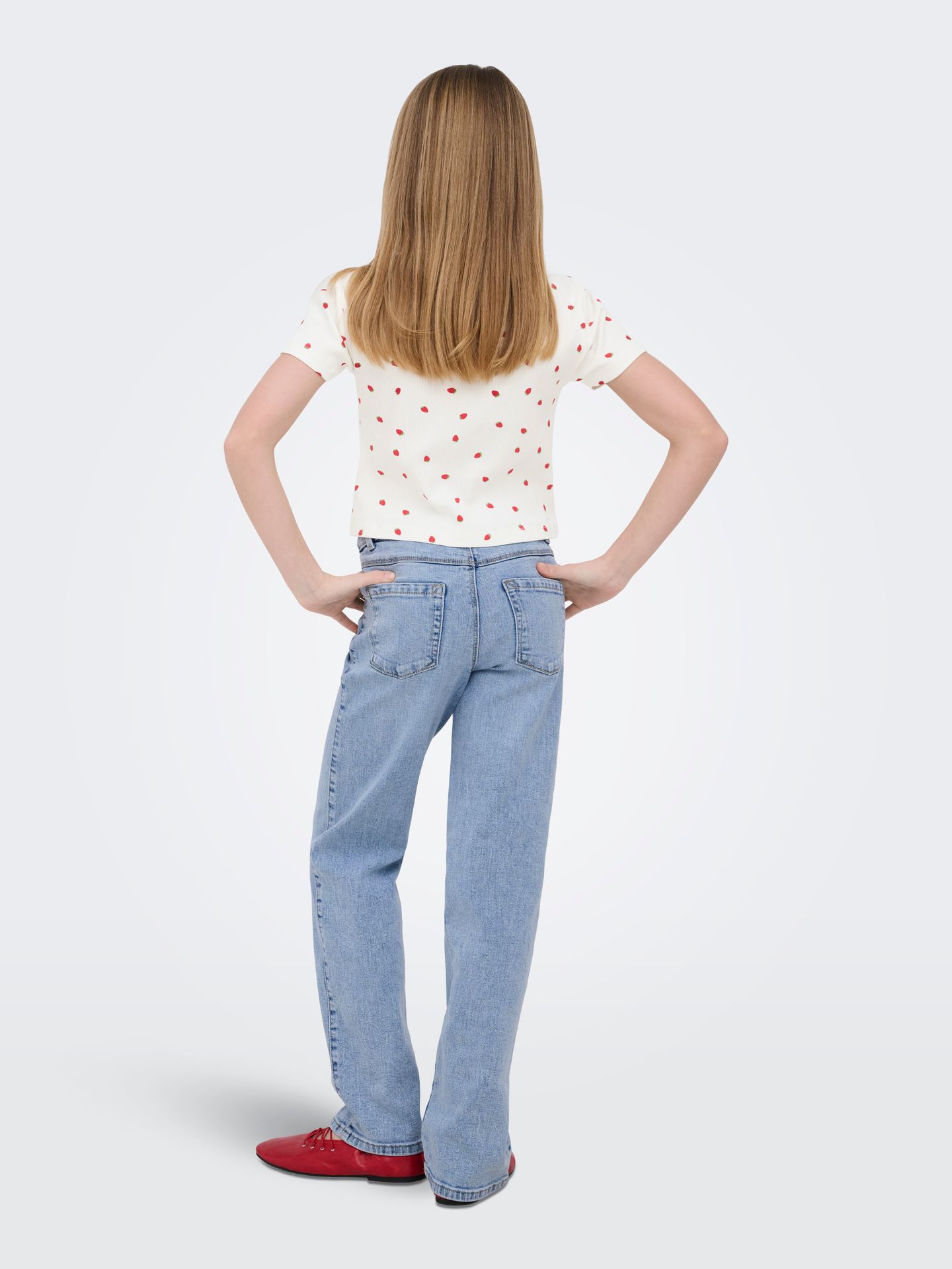 Only KOGBELLA LIFE SHORT AOP S/S TOP JRS Cloud Dancer/Summer pocket (fuchsia 2900164214030