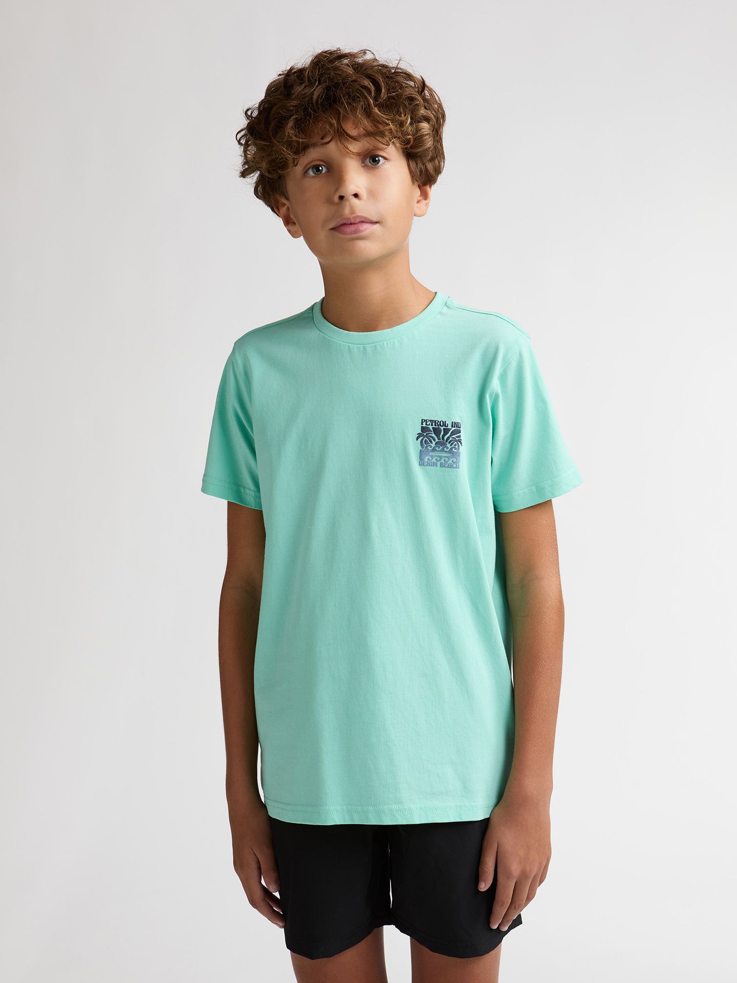 Petrol Industries Boys T-Shirt SS Classic Print 6182 green aqua 2900164244037