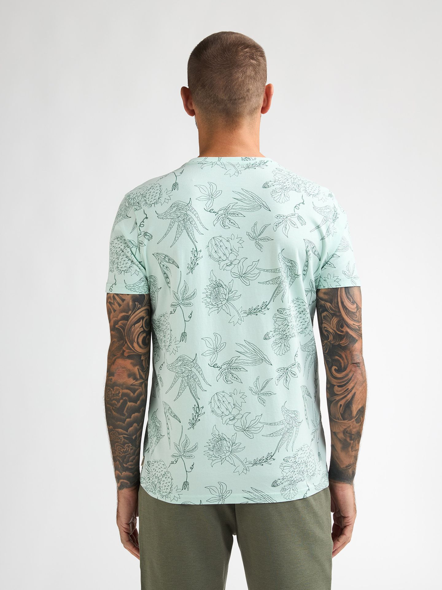 Petrol Industries Men T-Shirt SS AOP 6181 cool mint 2900164248073