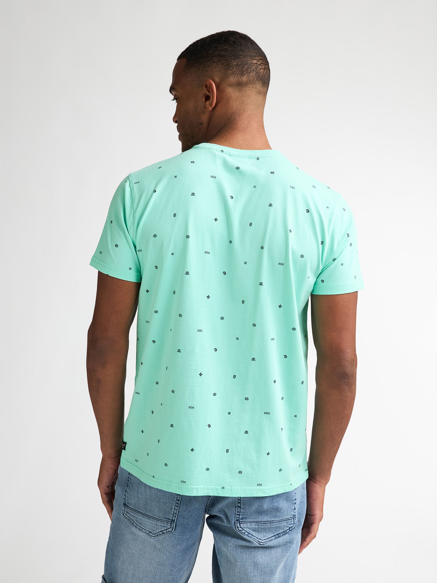 Petrol Industries Men T-Shirt SS AOP 6182 green aqua 2900164267098