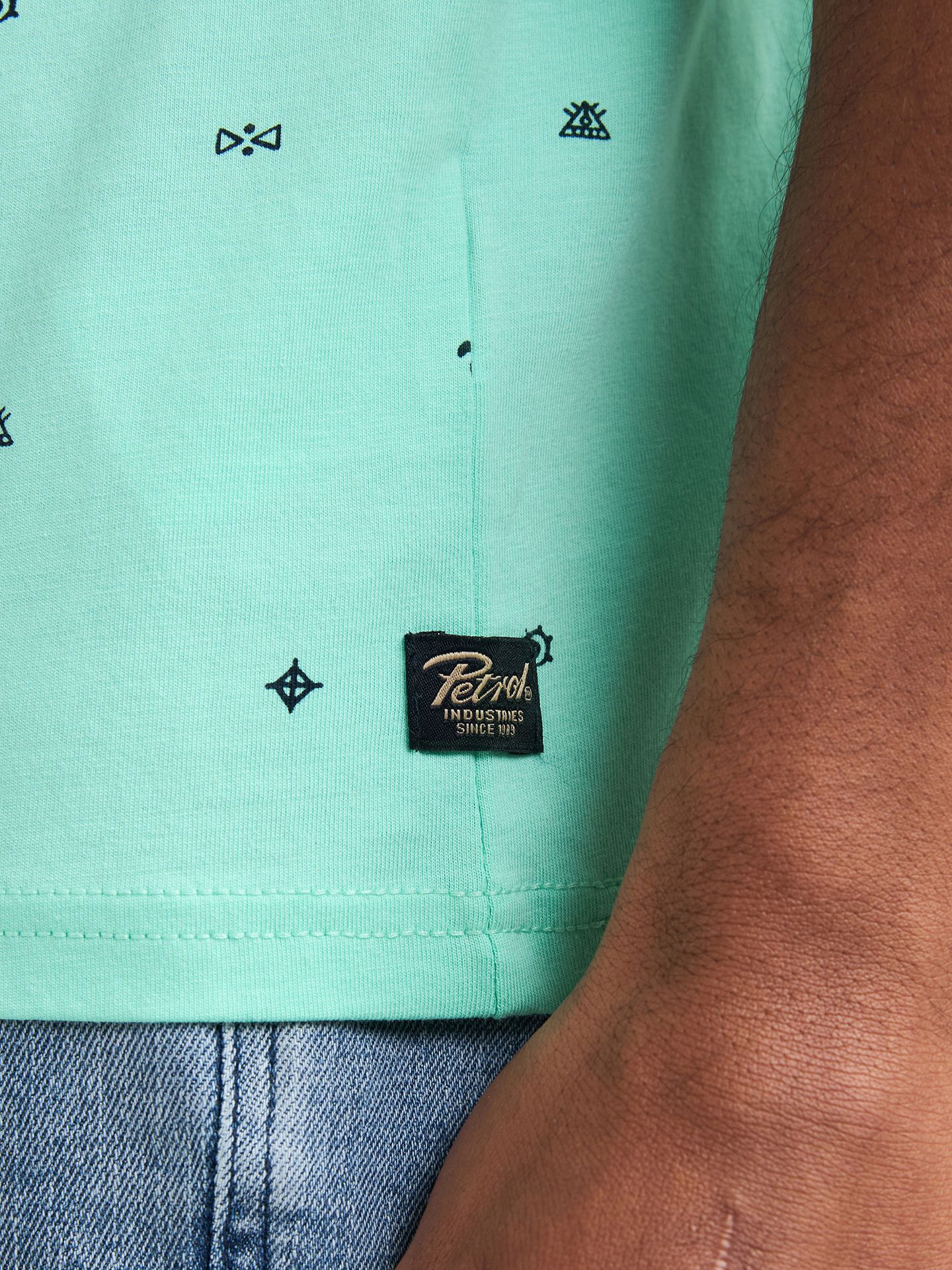 Petrol Industries Men T-Shirt SS AOP 6182 green aqua 2900164267098