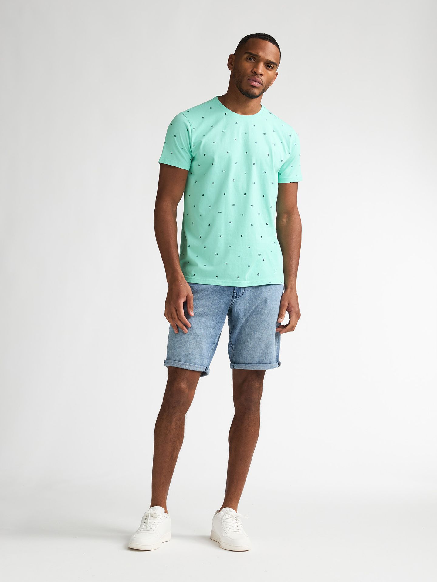 Petrol Industries Men T-Shirt SS AOP 6182 green aqua 2900164267098