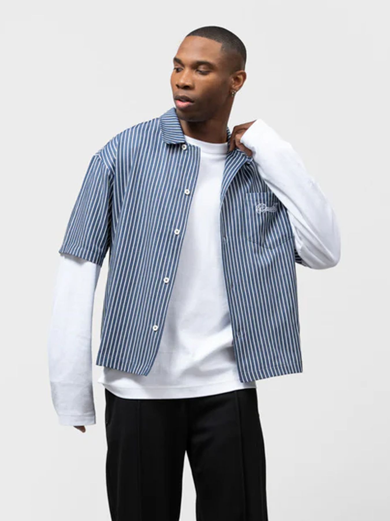  Sky boxy shirt striped Navy 00117276-599