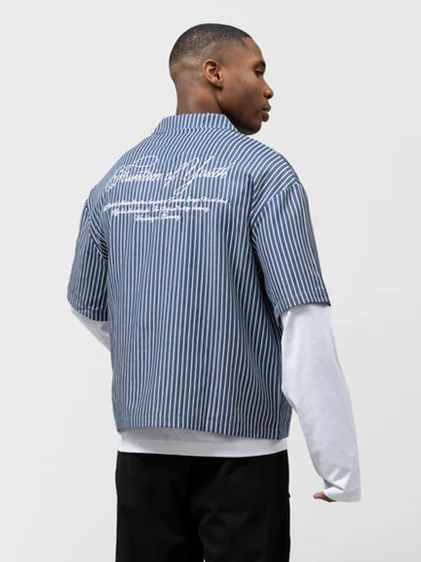 Equalité Sky boxy shirt striped Navy 2900164281049