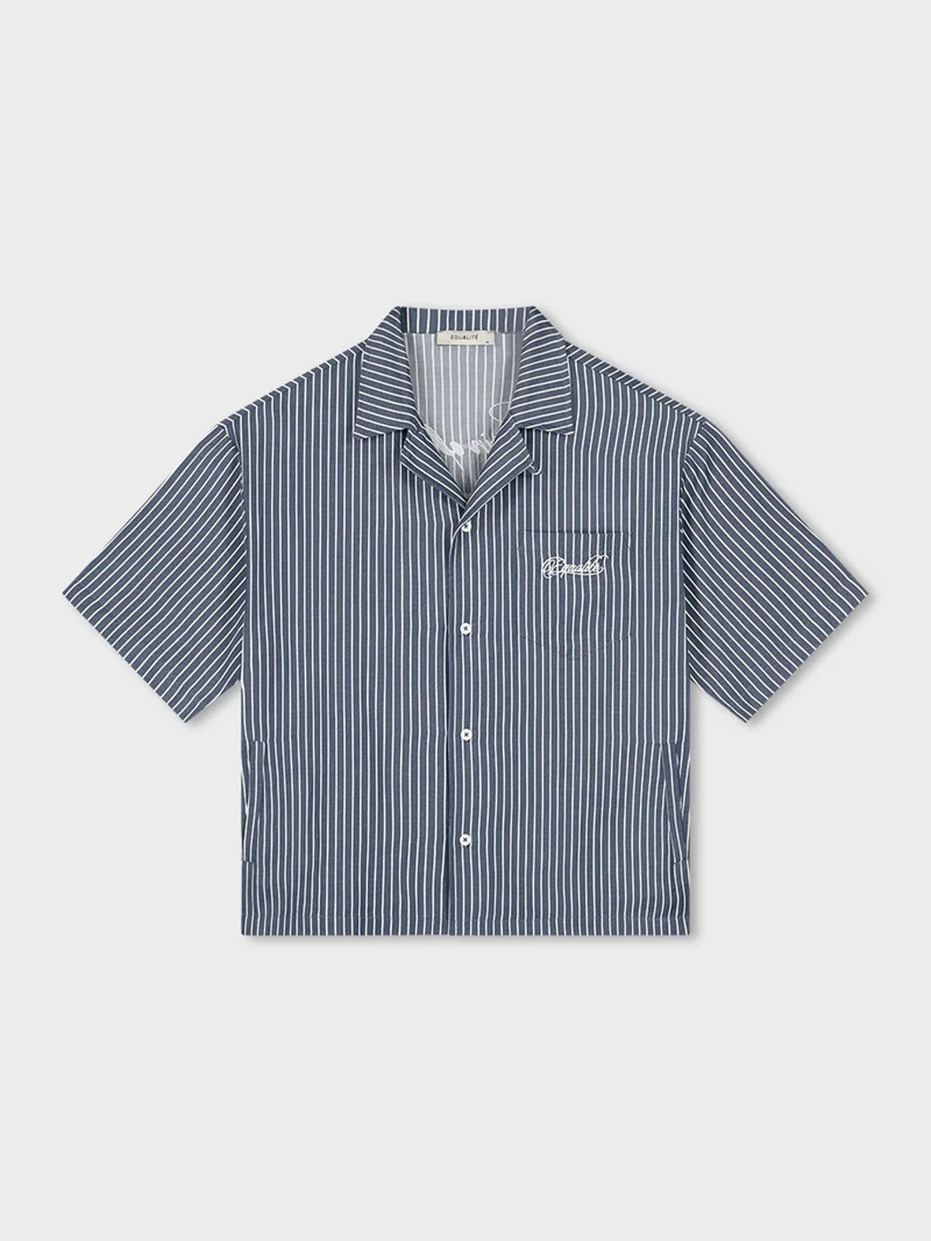 Equalité Sky boxy shirt striped Navy 2900164281049