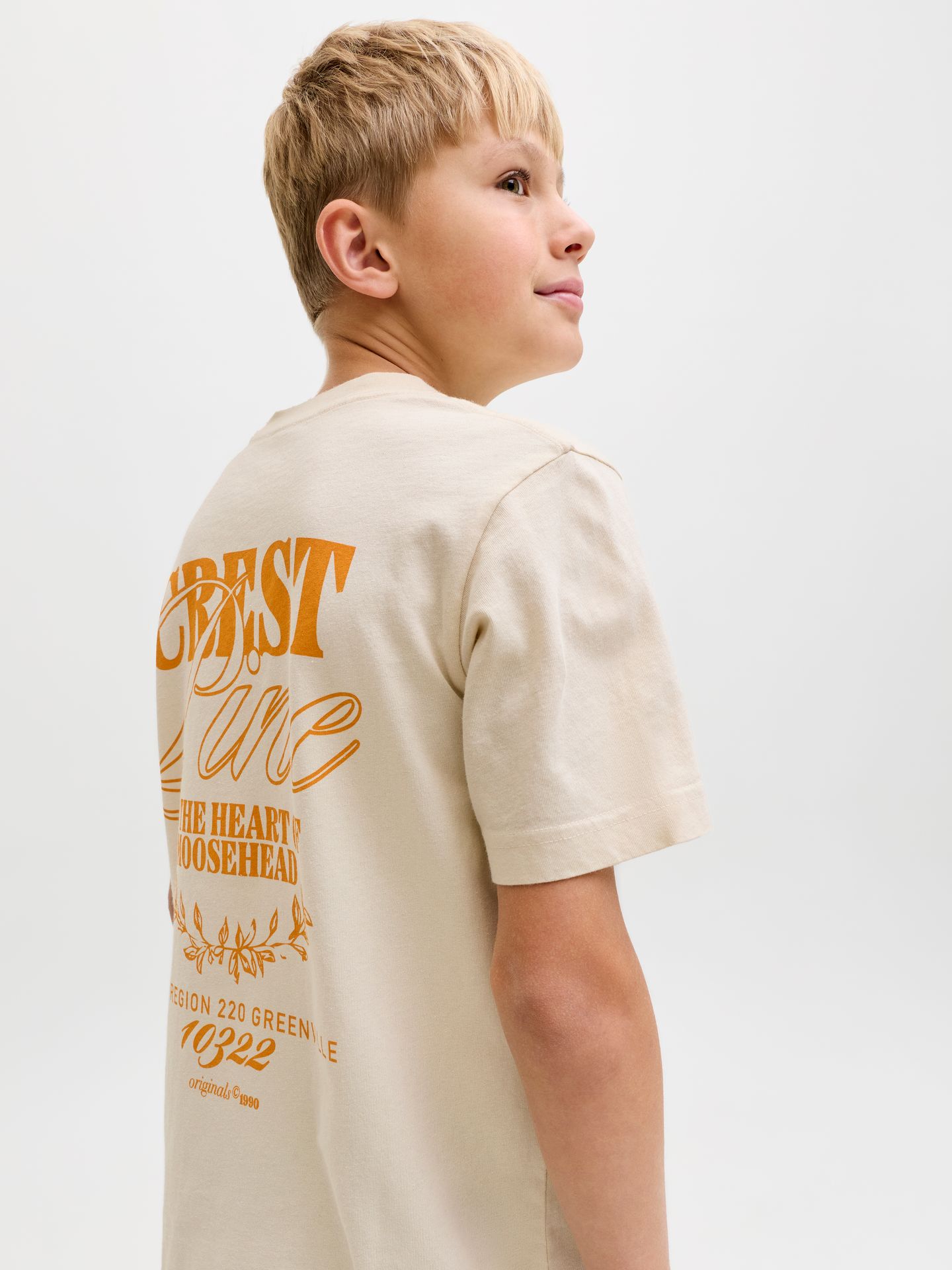 Jack & Jones JORMAINE WASHED BACK TEE SS CN JNR Antique White 2900164286037