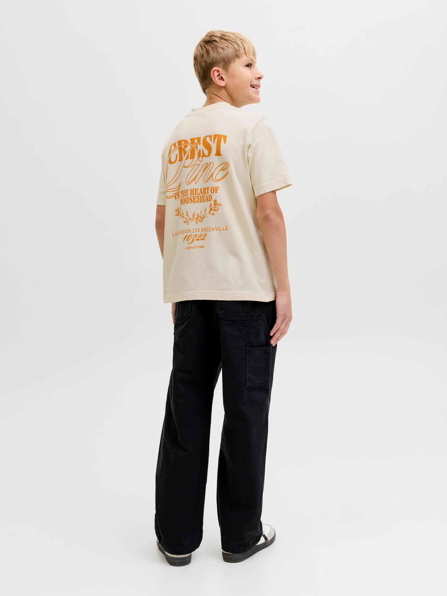 Jack & Jones JORMAINE WASHED BACK TEE SS CN JNR Antique White 2900164286037