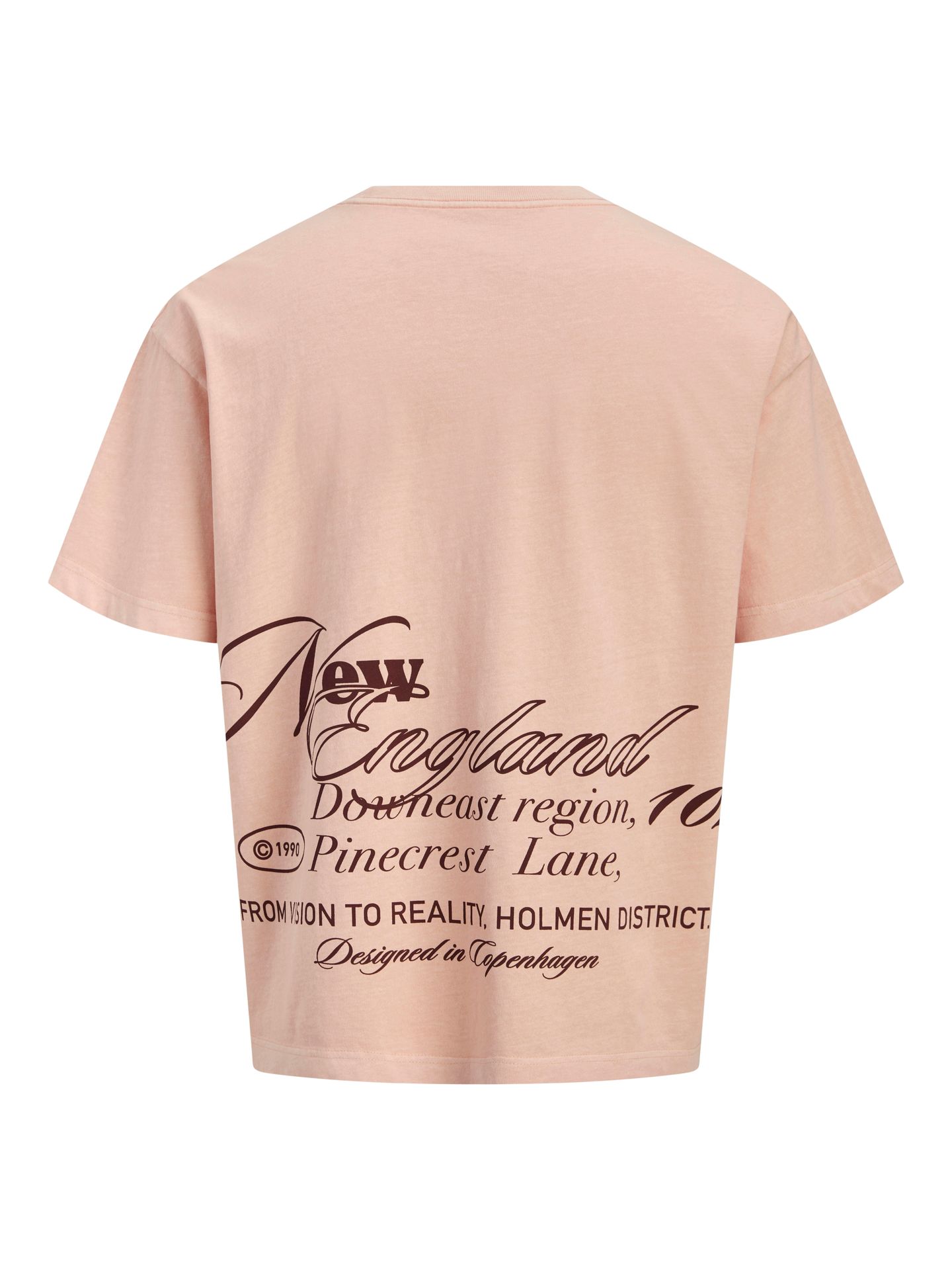 Jack & Jones JORMAINE WASHED BACK TEE SS CN JNR Peach Melba 2900164287041